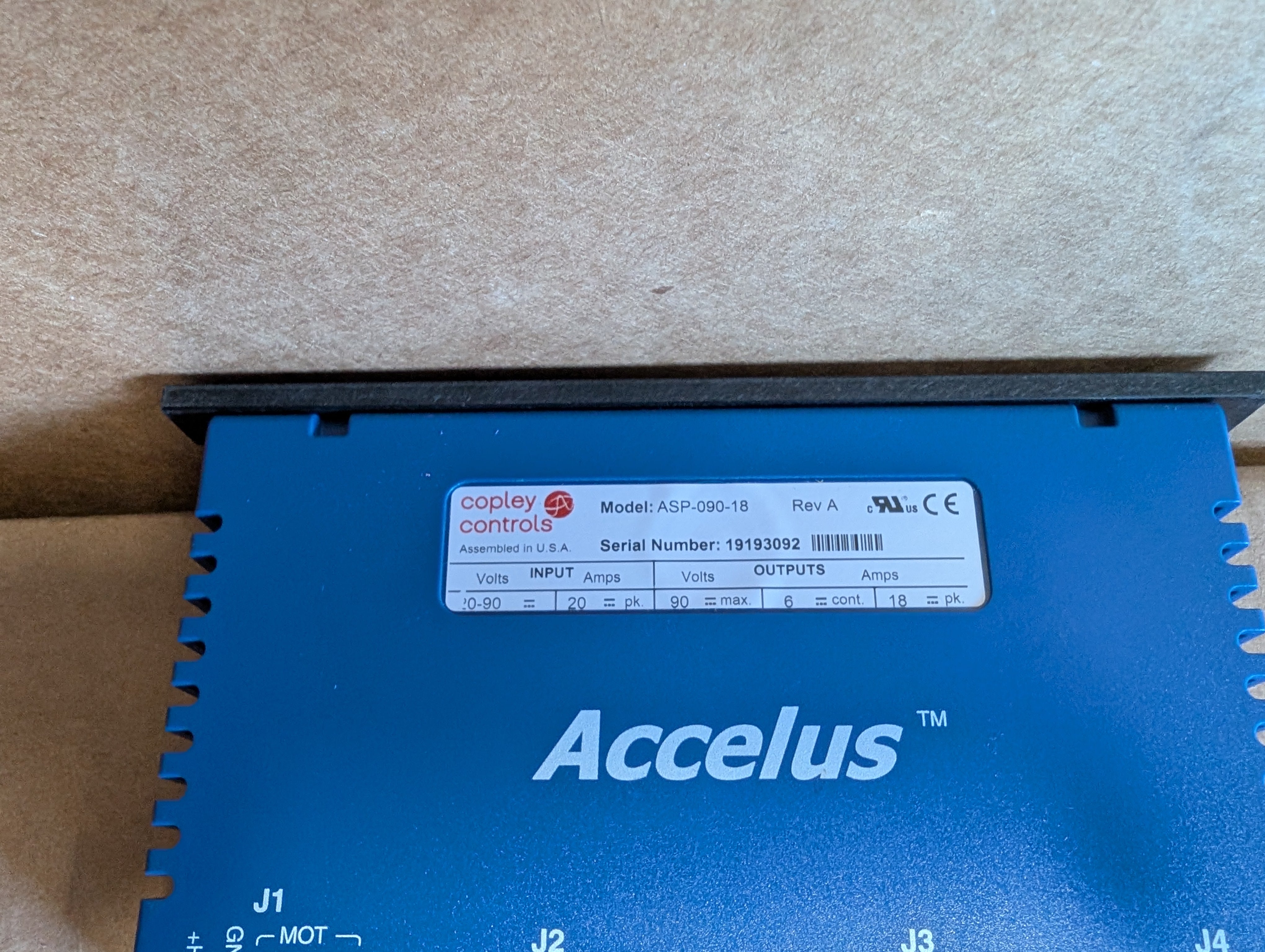 Copley Controls Accelus ASP-090-18 Servo Drive Used