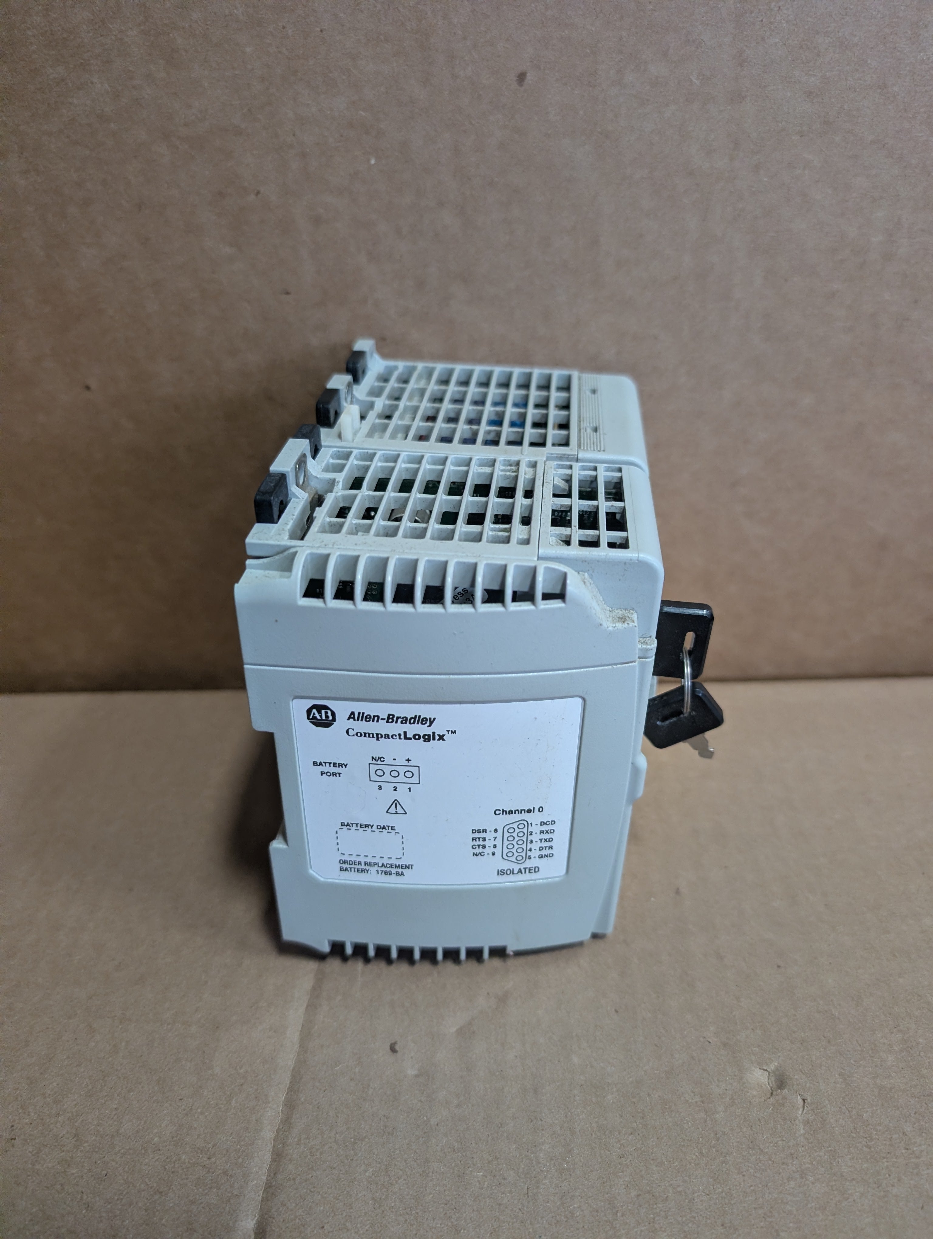 Allen Bradley Logix 5332E Processor 1769-L32E, Ser A, Rev. 1.15, & PA-2 Used
