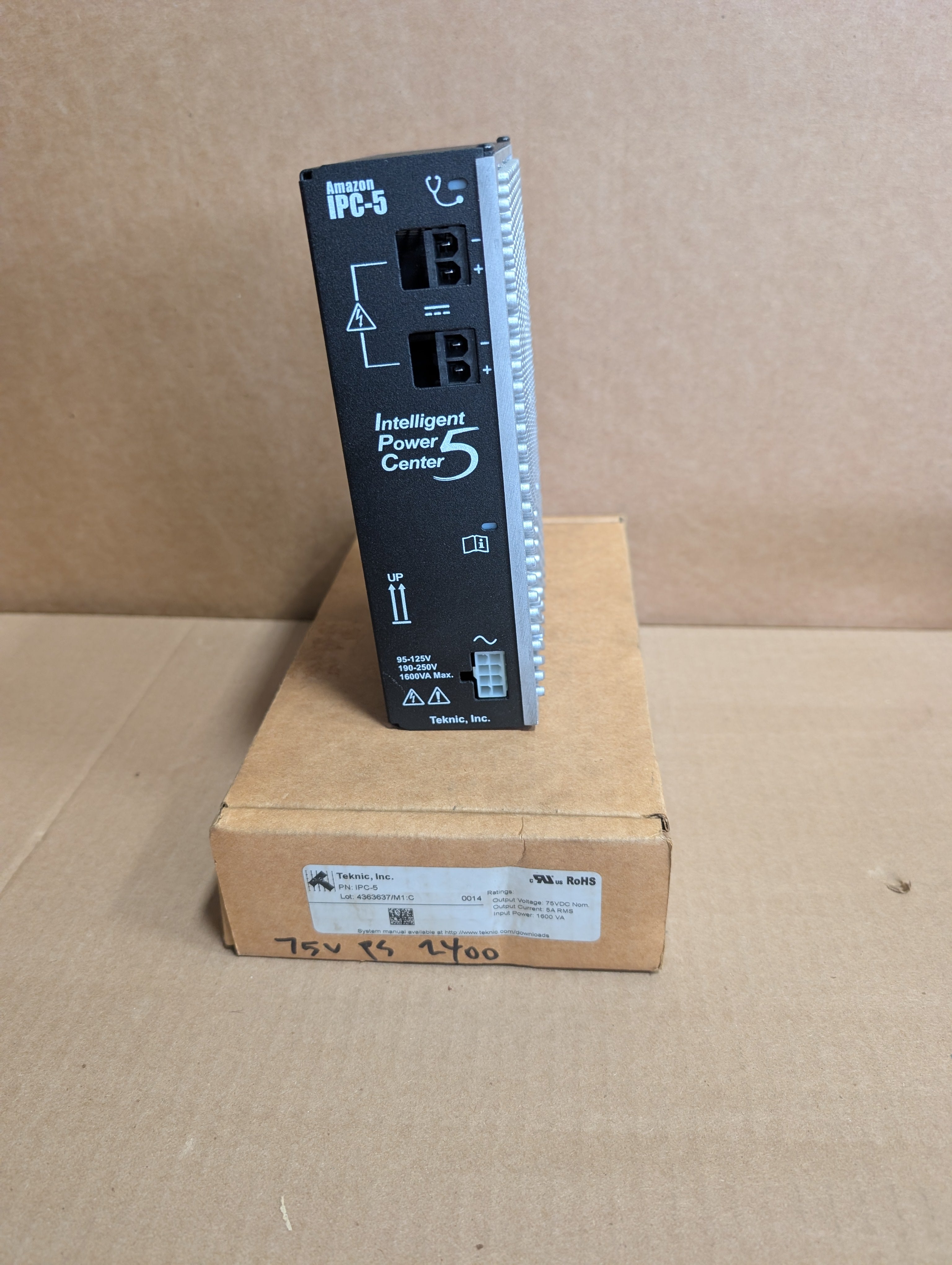 NEW Teknic IPC-5 75 VDC Power Supply New