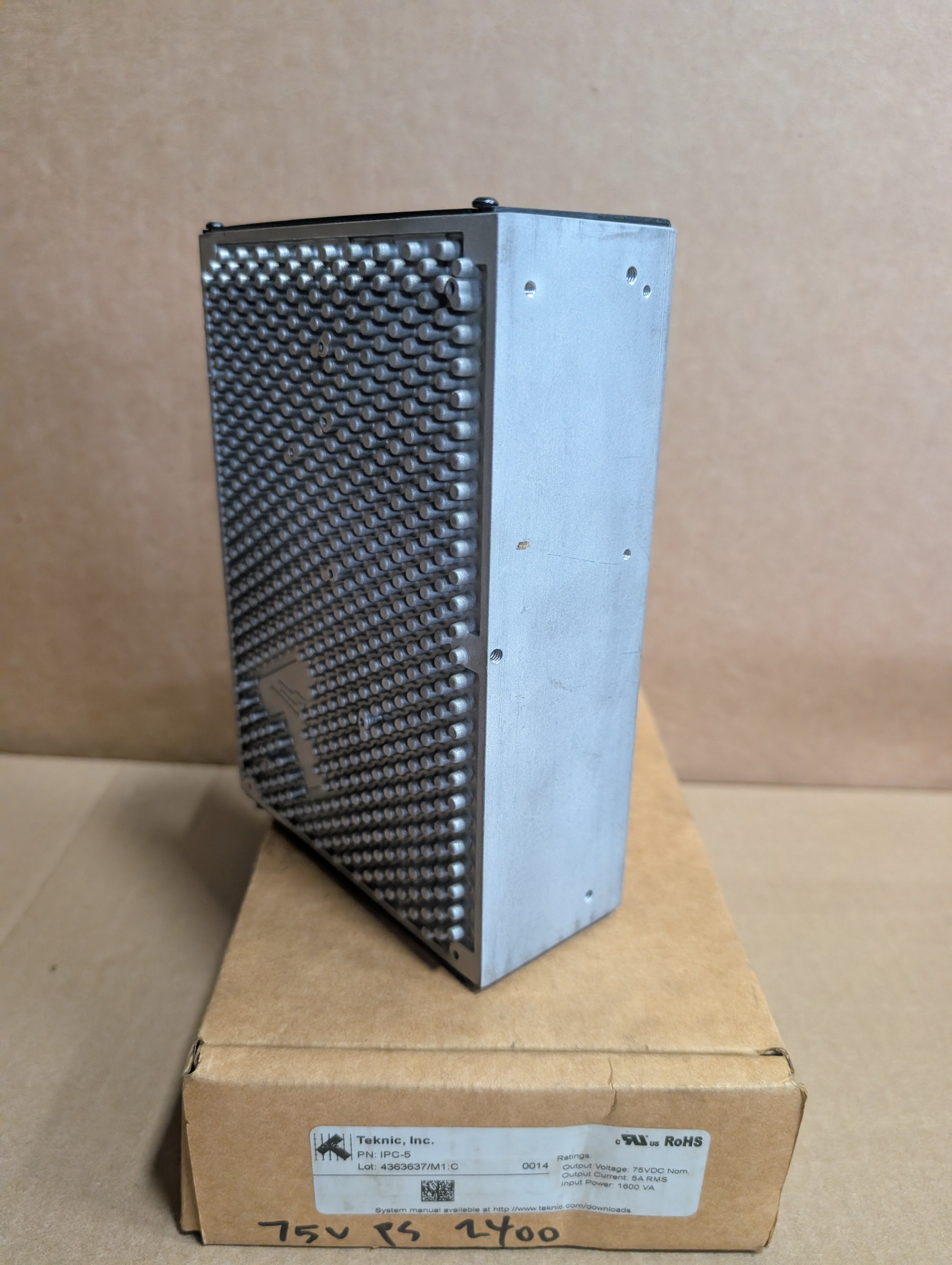 NEW Teknic IPC-5 75 VDC Power Supply New