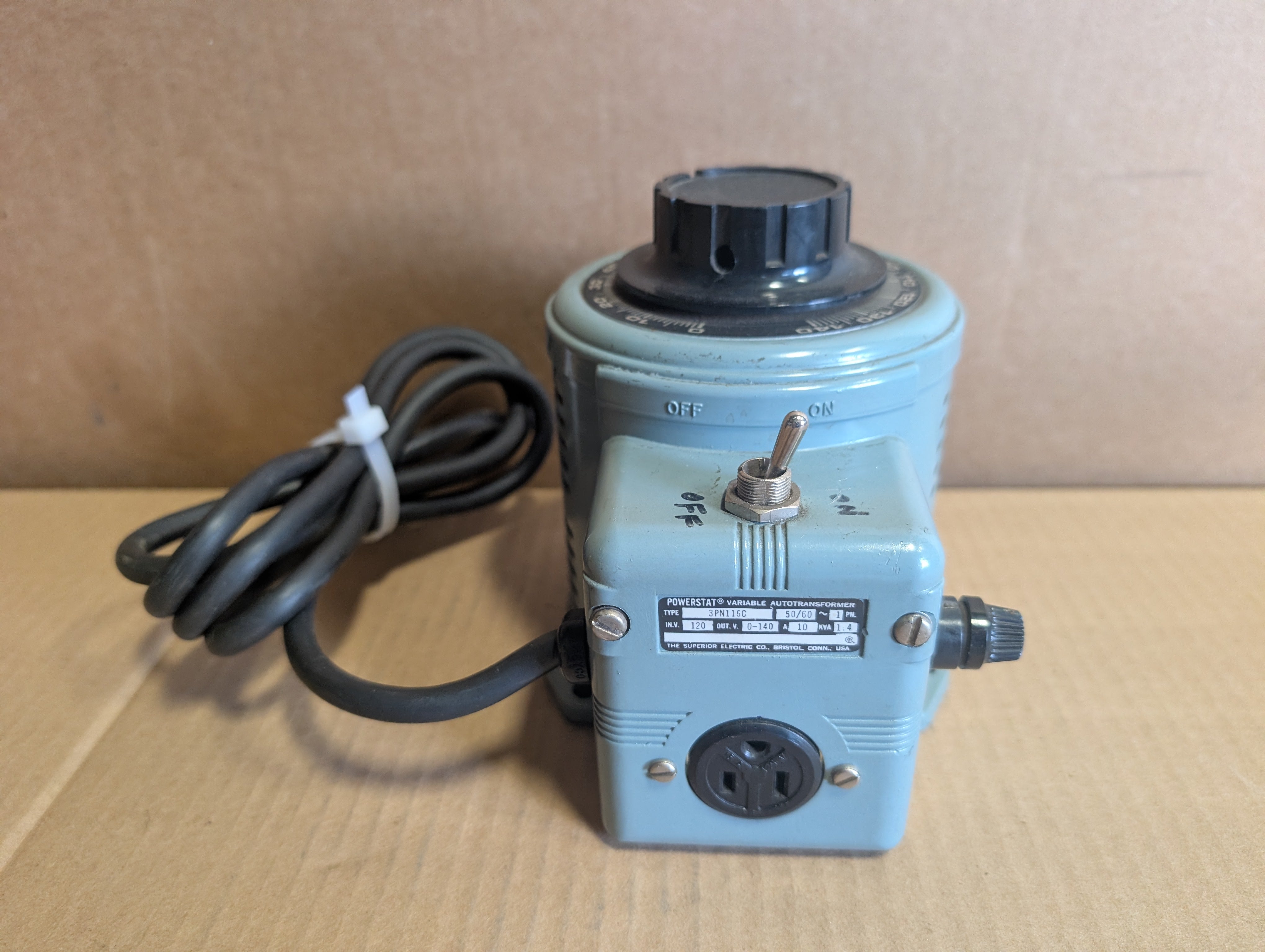 Superior Powerstat 3PN116C Variable Autotransformer 120V In 0-140V Out 10A Used