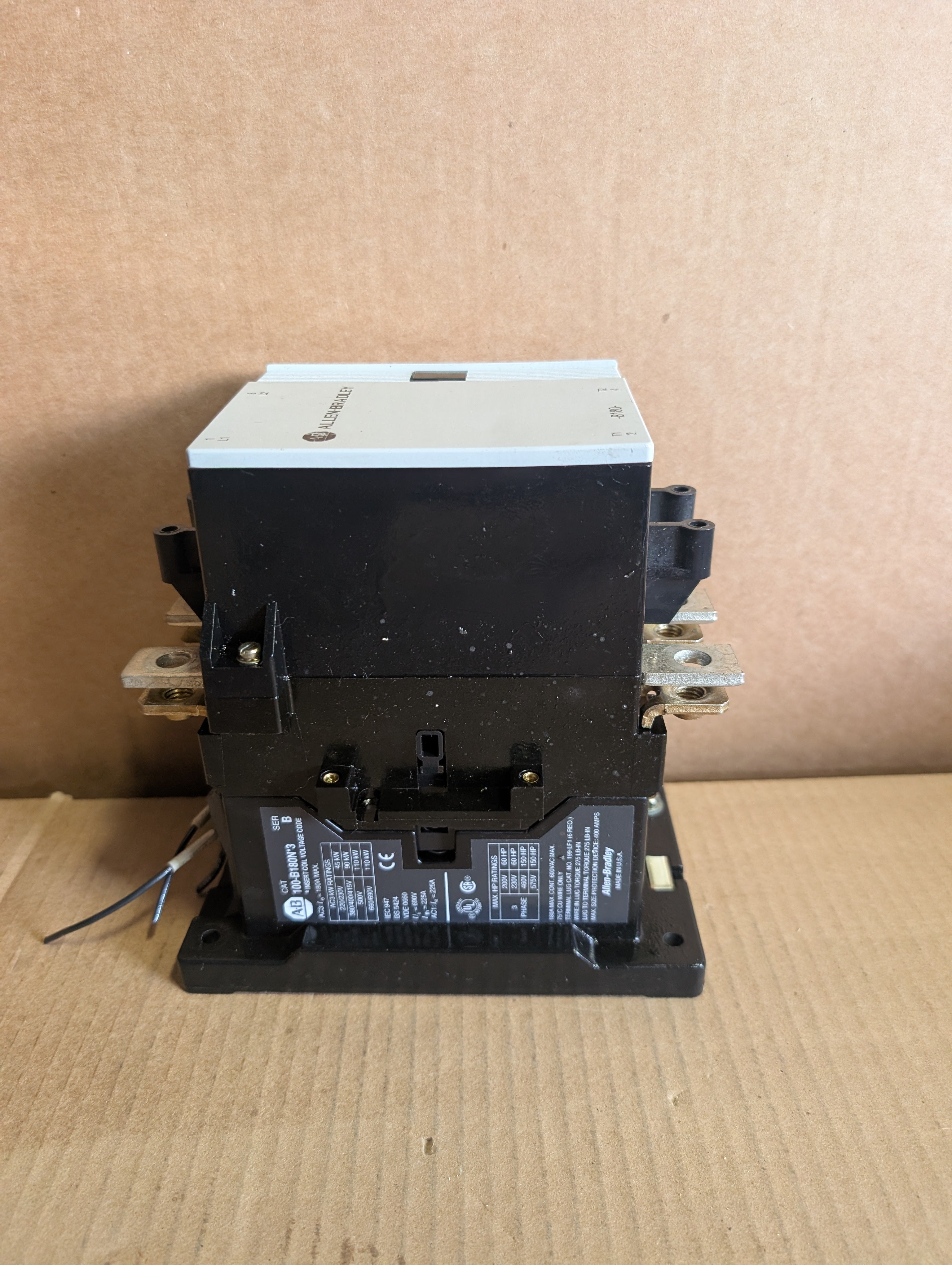 Allen Bradley 100-B180NA3 Contactor 150HP 480V 180A Used