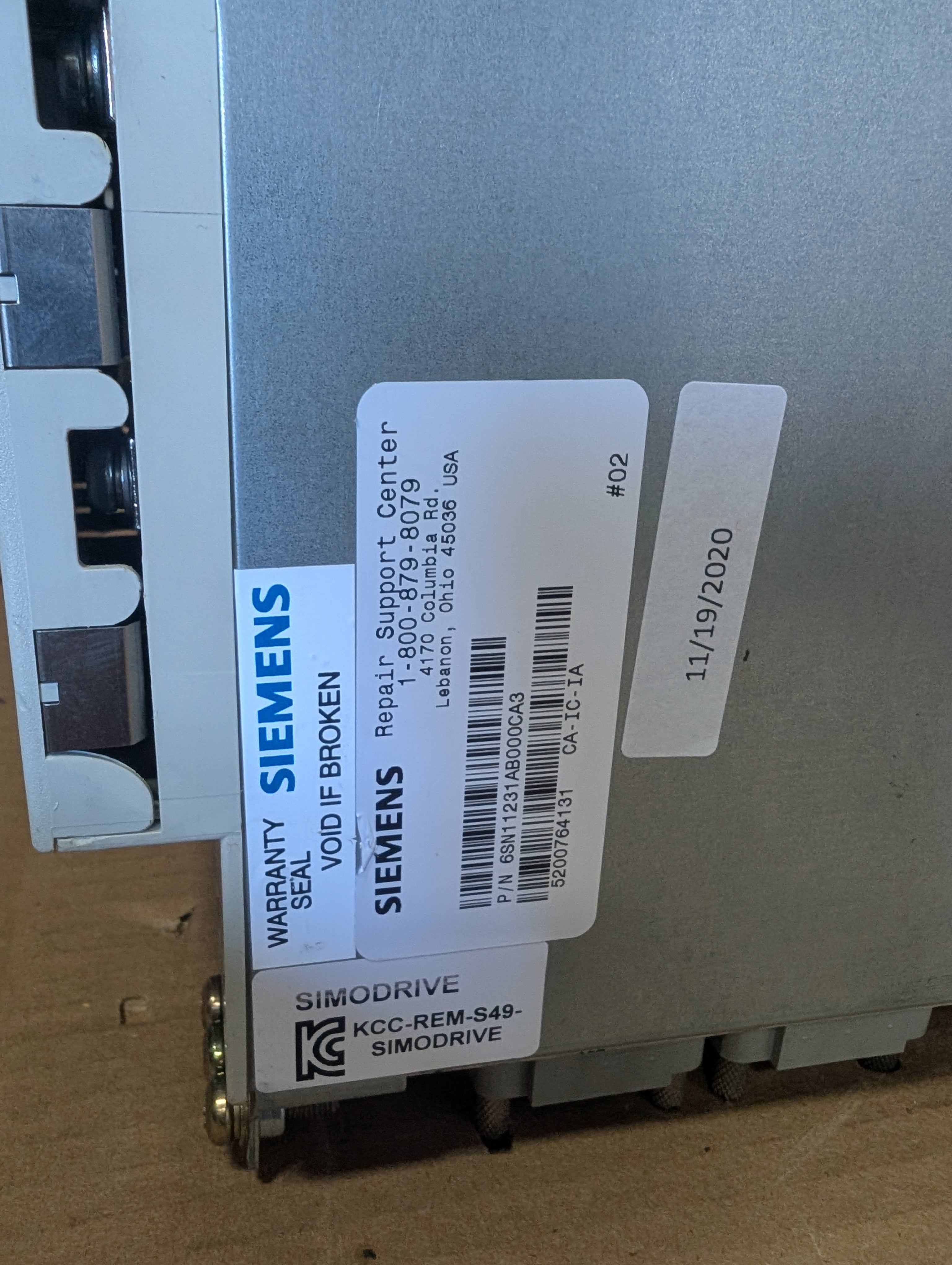 Siemens Simodrive 6SN1123-1AB00-0CA3 Ver. A LT-Modul INT .2x50A Used