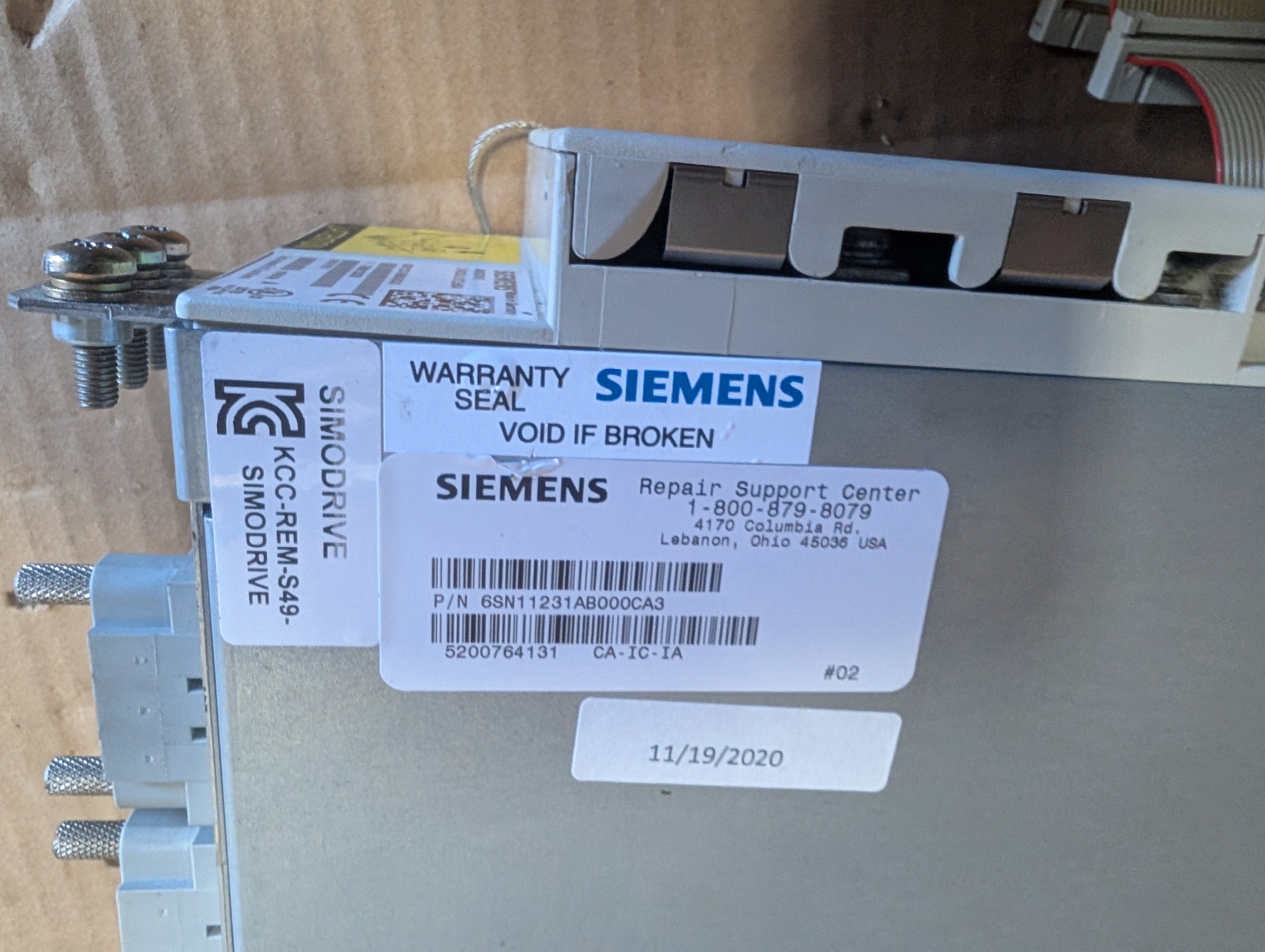 Siemens Simodrive 6SN1123-1AB00-0CA3 Ver. A LT-Modul INT .2x50A Used