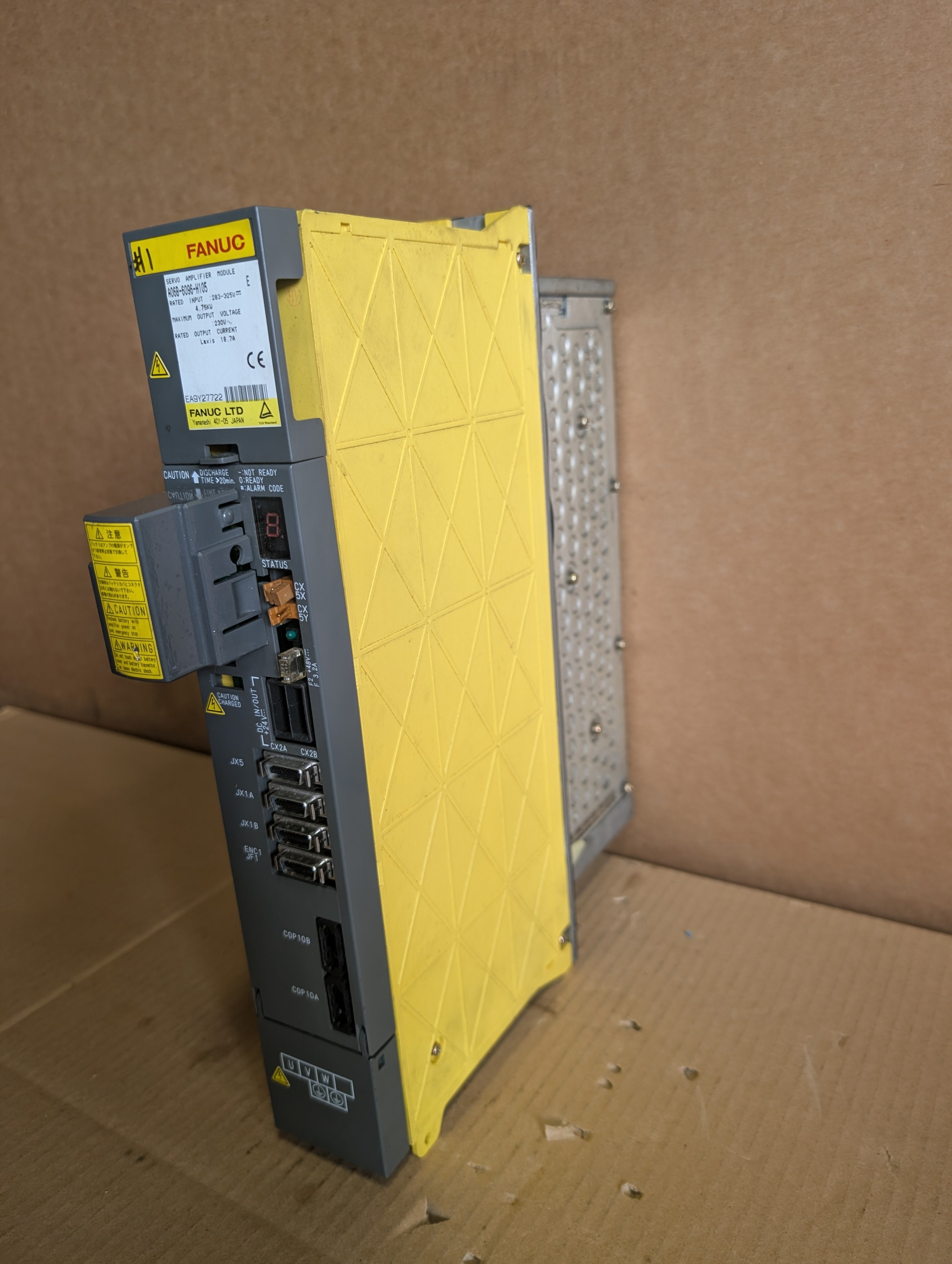 Fanuc A06B-6096-H105 E Servo Amplifier Module Used "NO BATTERY"
