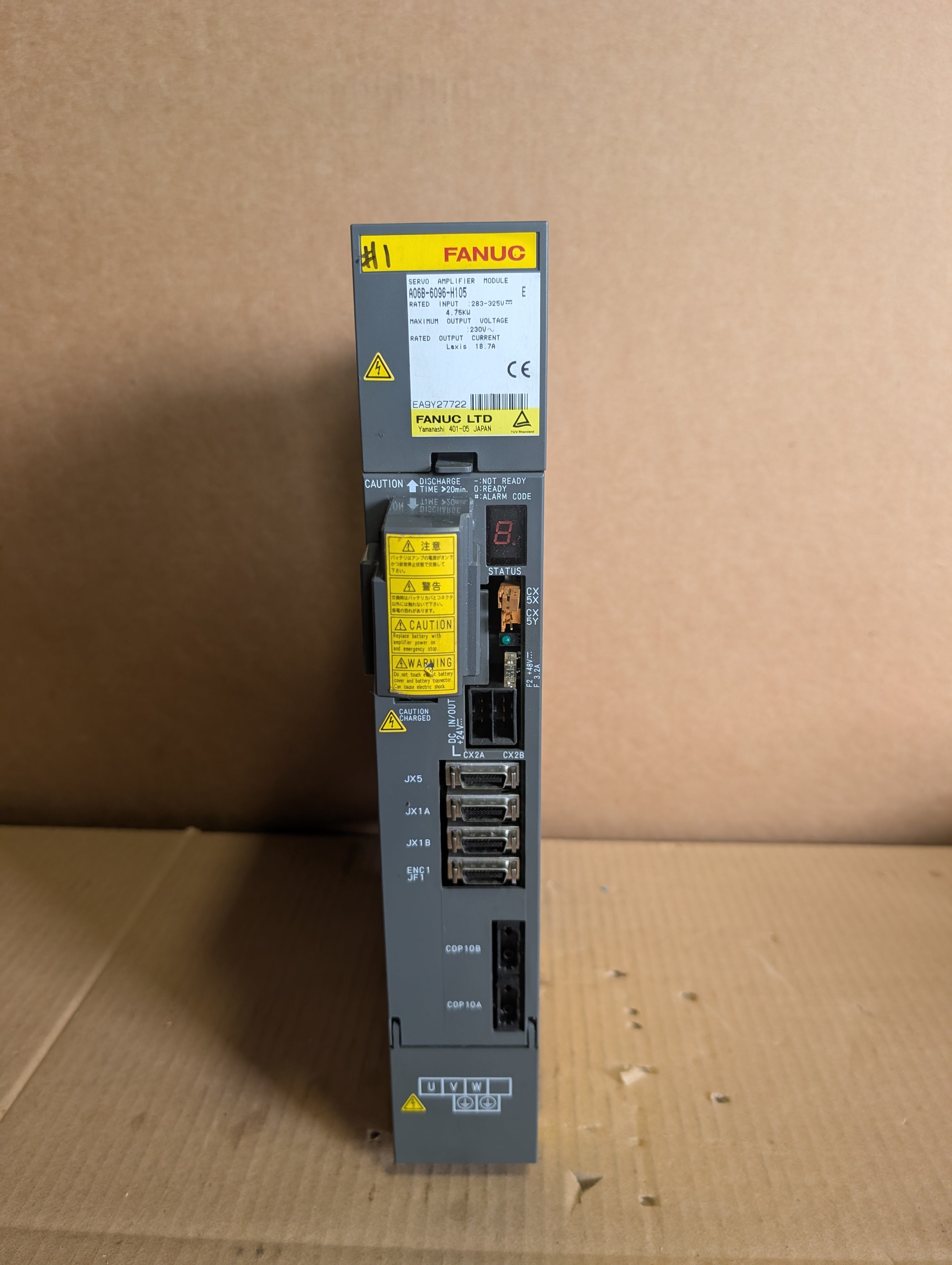 Fanuc A06B-6096-H105 E Servo Amplifier Module Used "NO BATTERY"