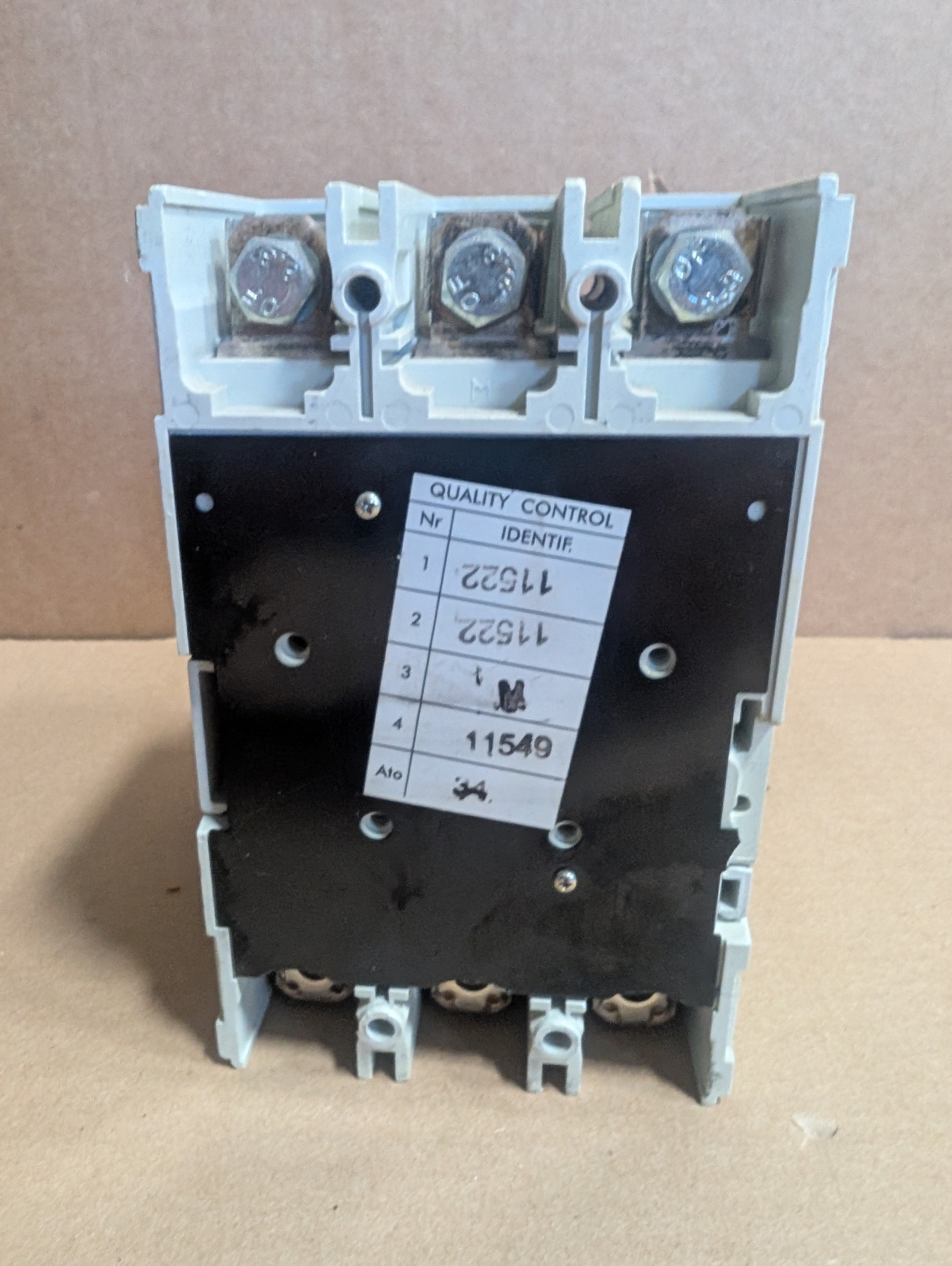 ABB SACE S3N 3-Pole 50A Circuit Breaker Disconnect w/ Rotary Handle Used