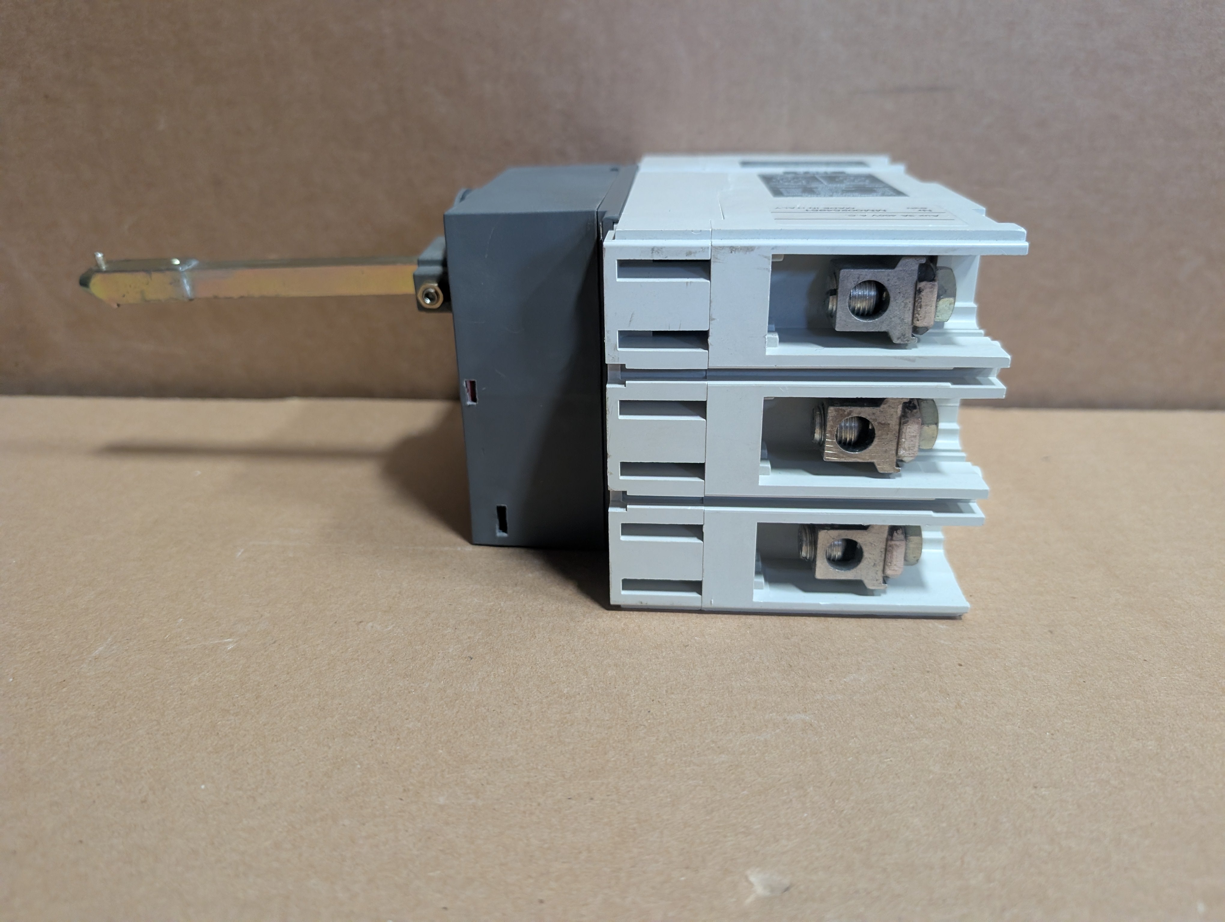 ABB SACE S3N 3-Pole 125A Circuit Breaker Disconnect w/ Rotary Handle Used