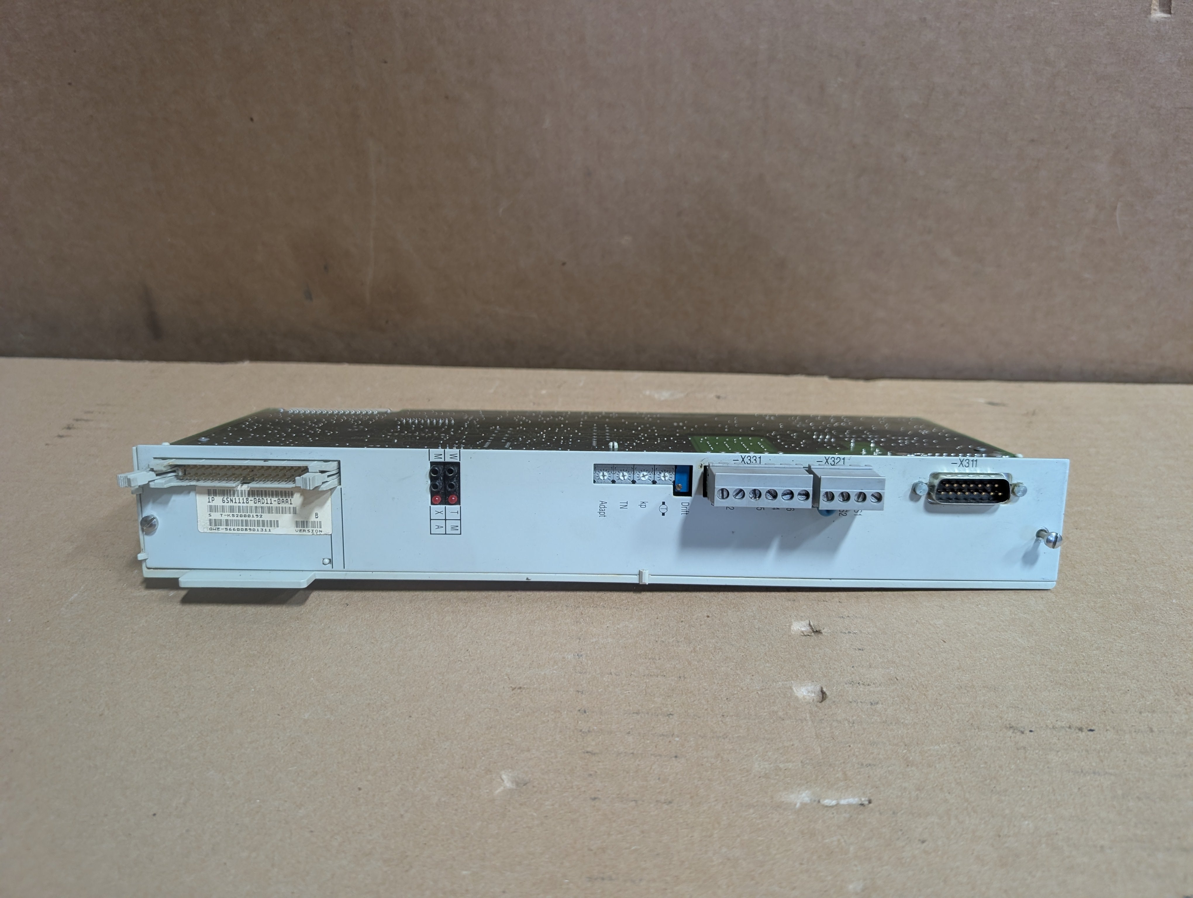 Siemens Simodrive 6SN1118-0AD11-0AA1 Ver. B Control Card Used