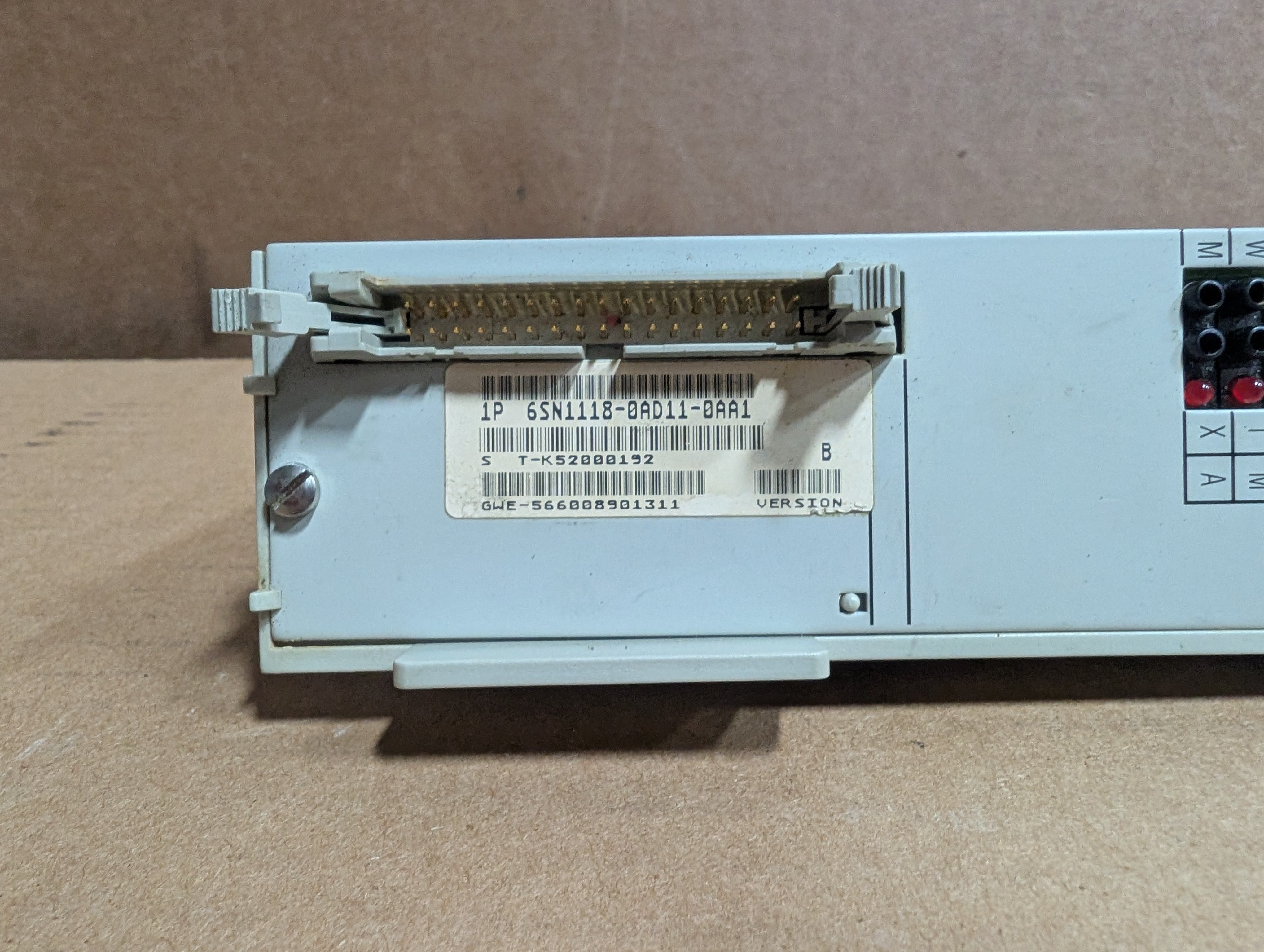 Siemens Simodrive 6SN1118-0AD11-0AA1 Ver. B Control Card Used