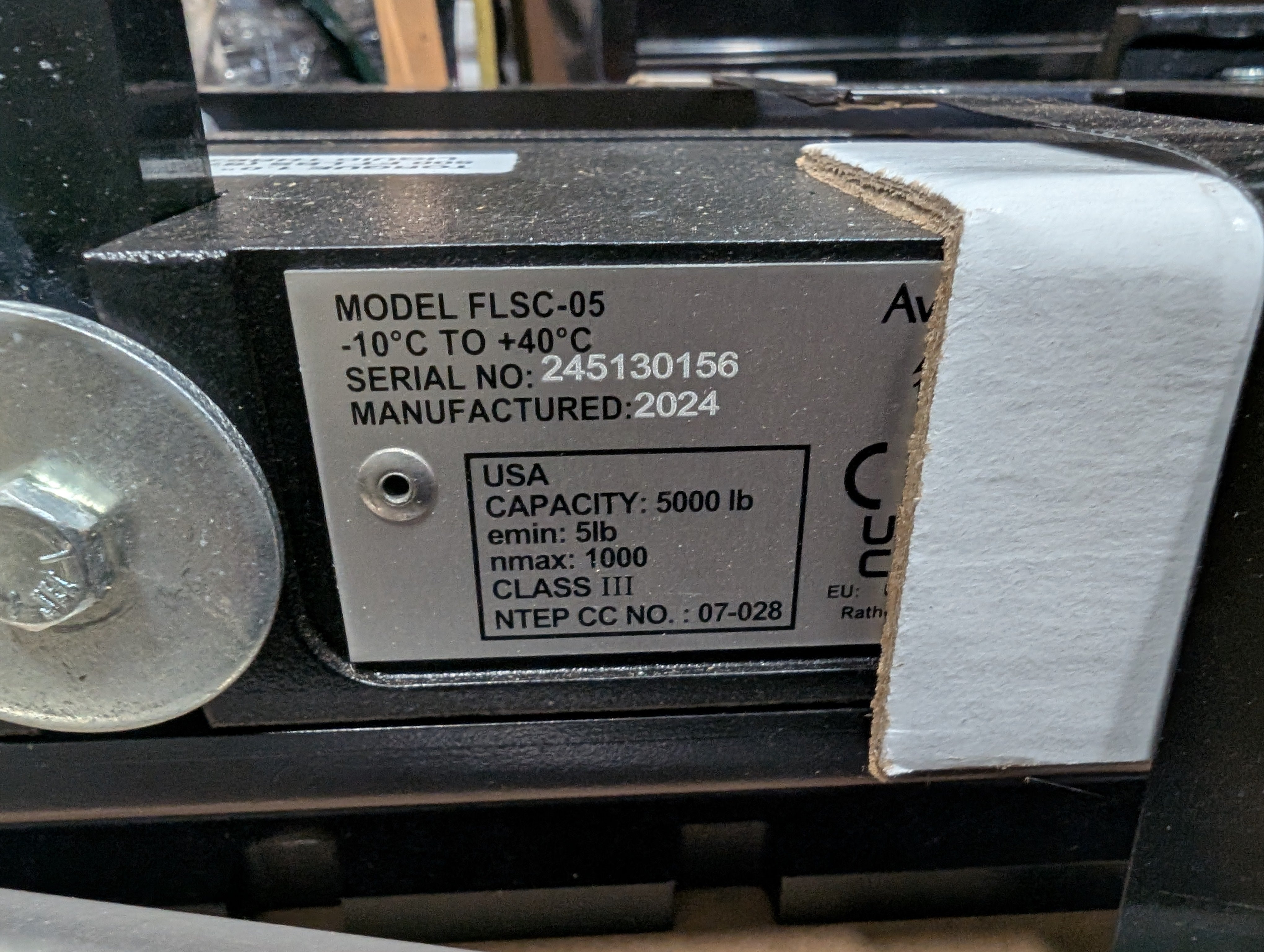 2024 Avery Weigh-Tronix FLSC-II-5K 36" Forklift Scale Carriage Class 2 5K Lb New