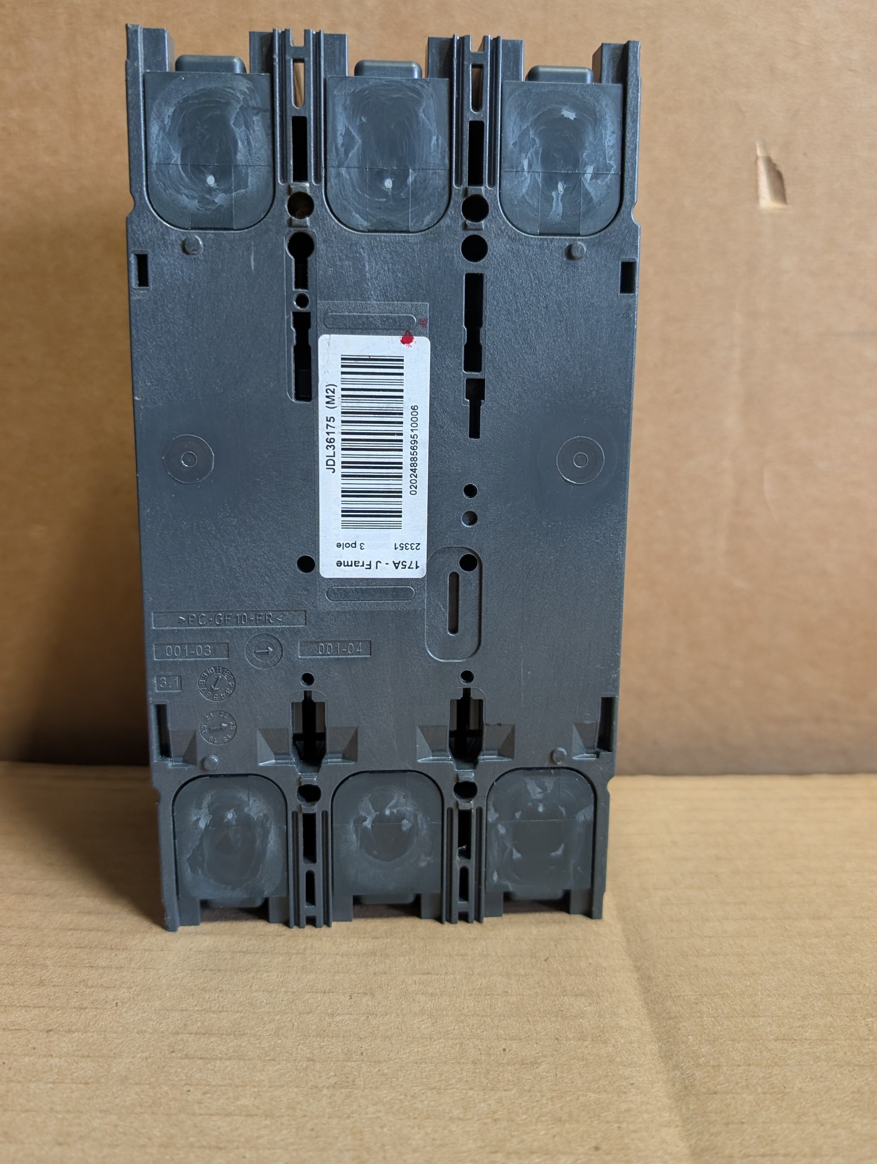 Square D JDL36175 3P 175 Amp Circuit Breaker PowerPacT, Schneider Used