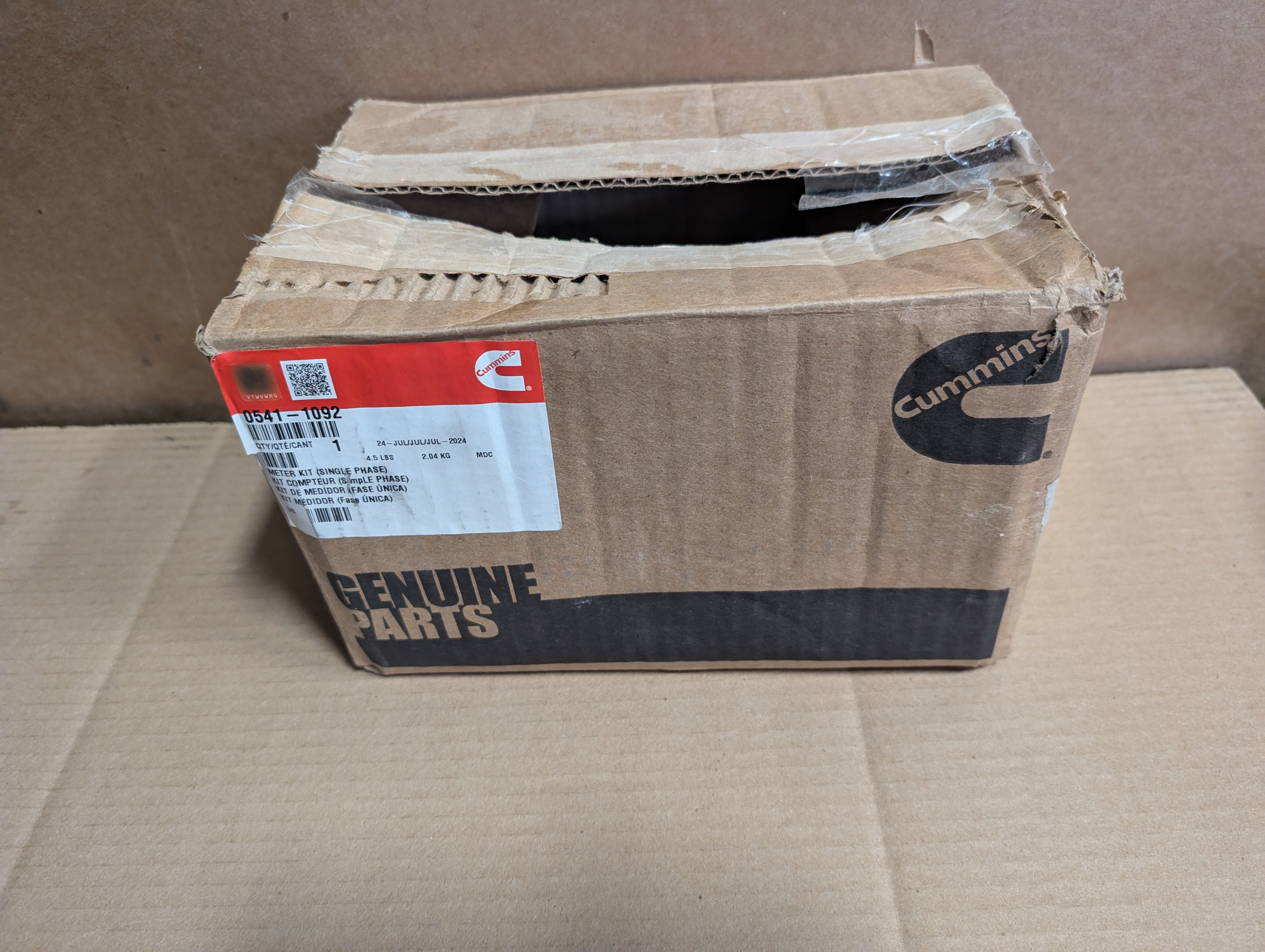 Cummins Onan 1 Phase Display Meter Panel 541-1092 Kit FRC XE-FDCE22PT-D0D New