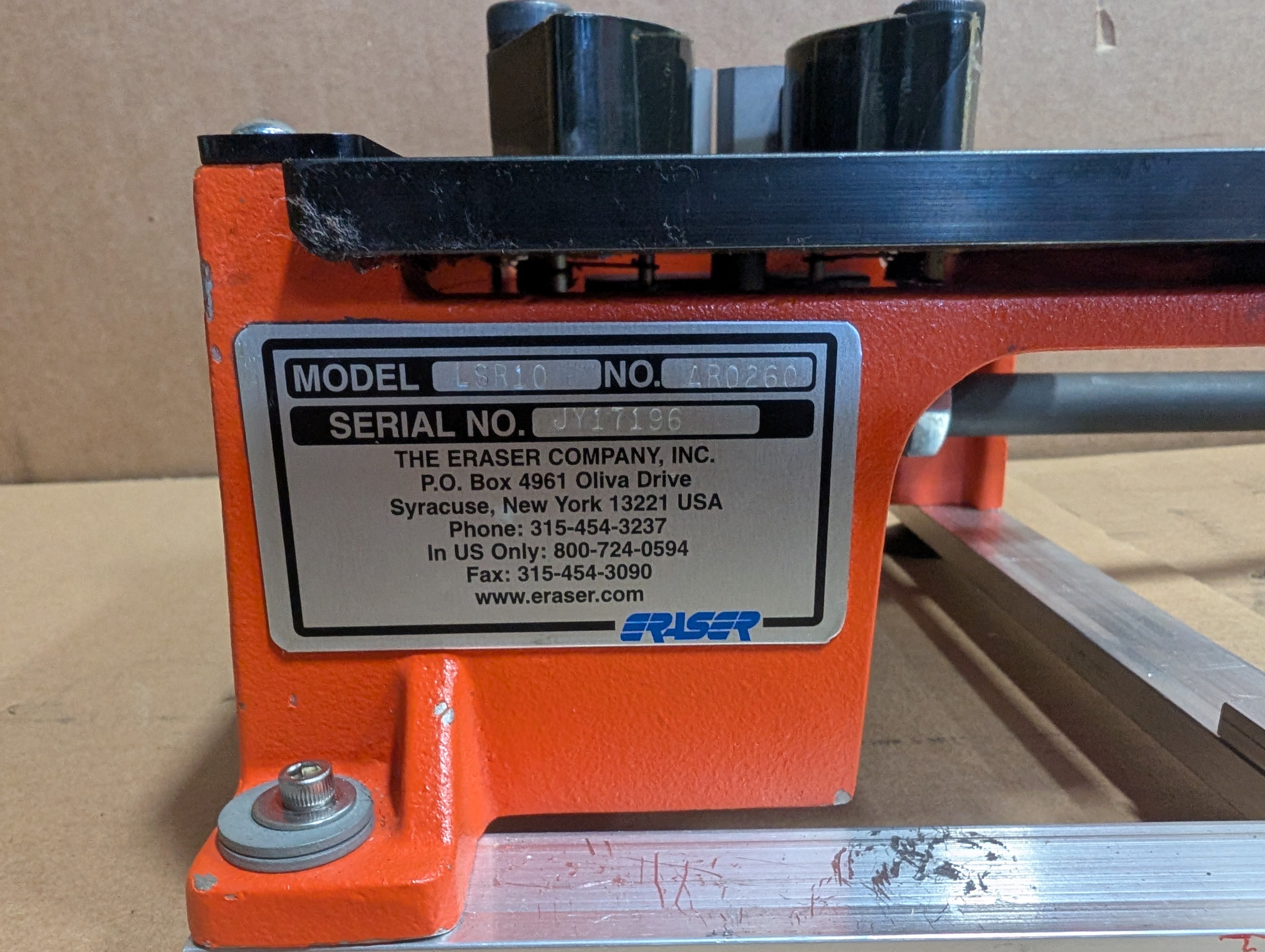 The Eraser Company LSR10 Wire Stripper AR0260 (Missing Guard) Max. 1.06" Used