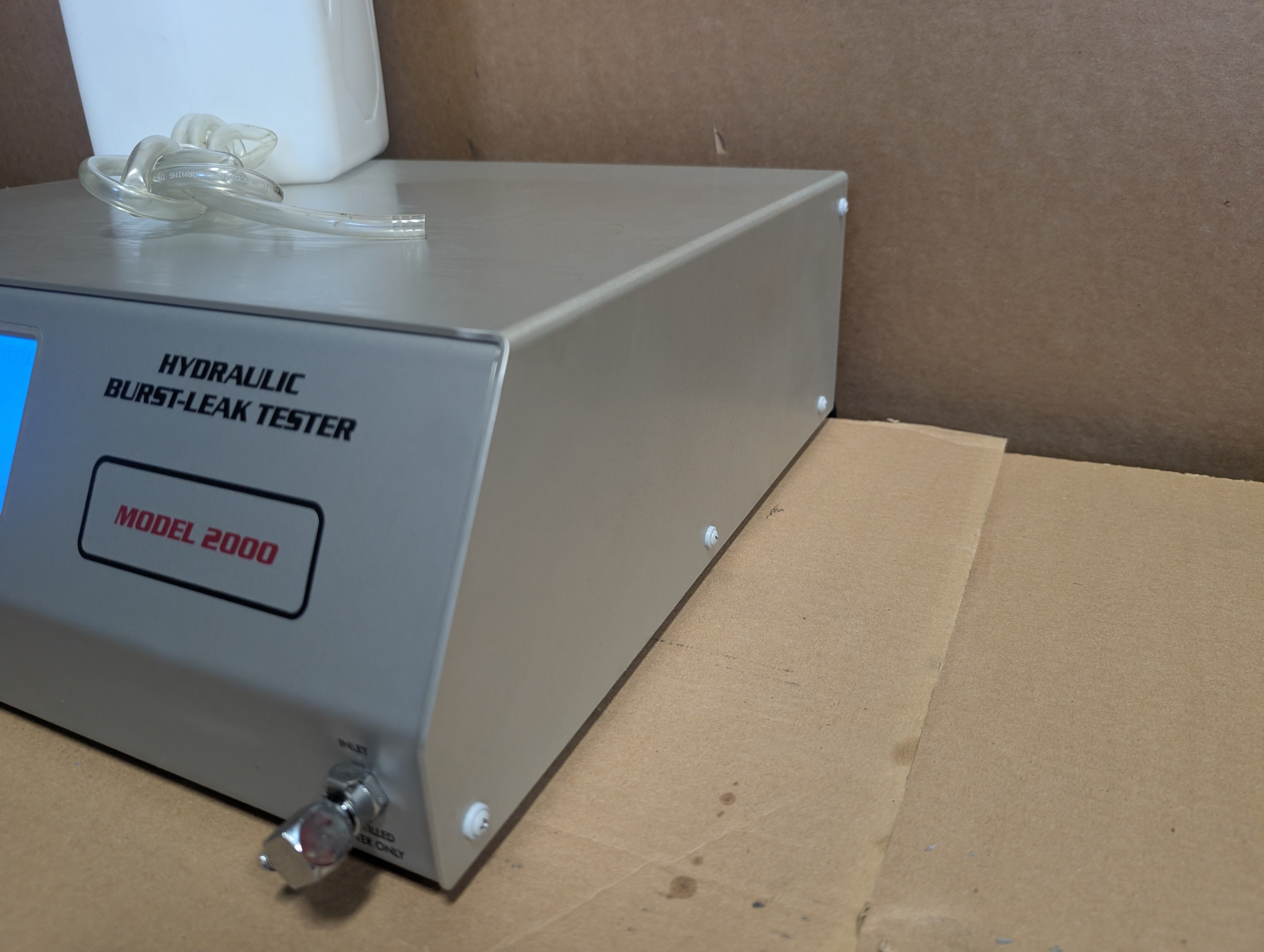 Crescent Design HBLT 2000 Hydraulic Burst and Leak Tester 2,000 psi Used