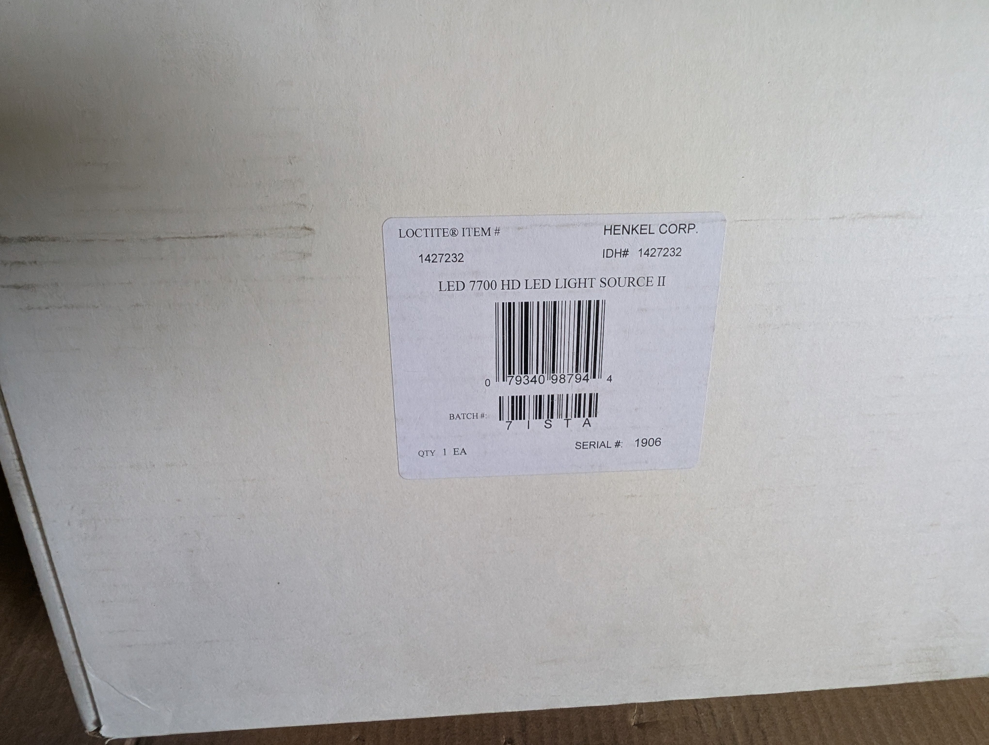Loctite 7700 Henkel 1427232 LED Light Source w/Foot Switch New