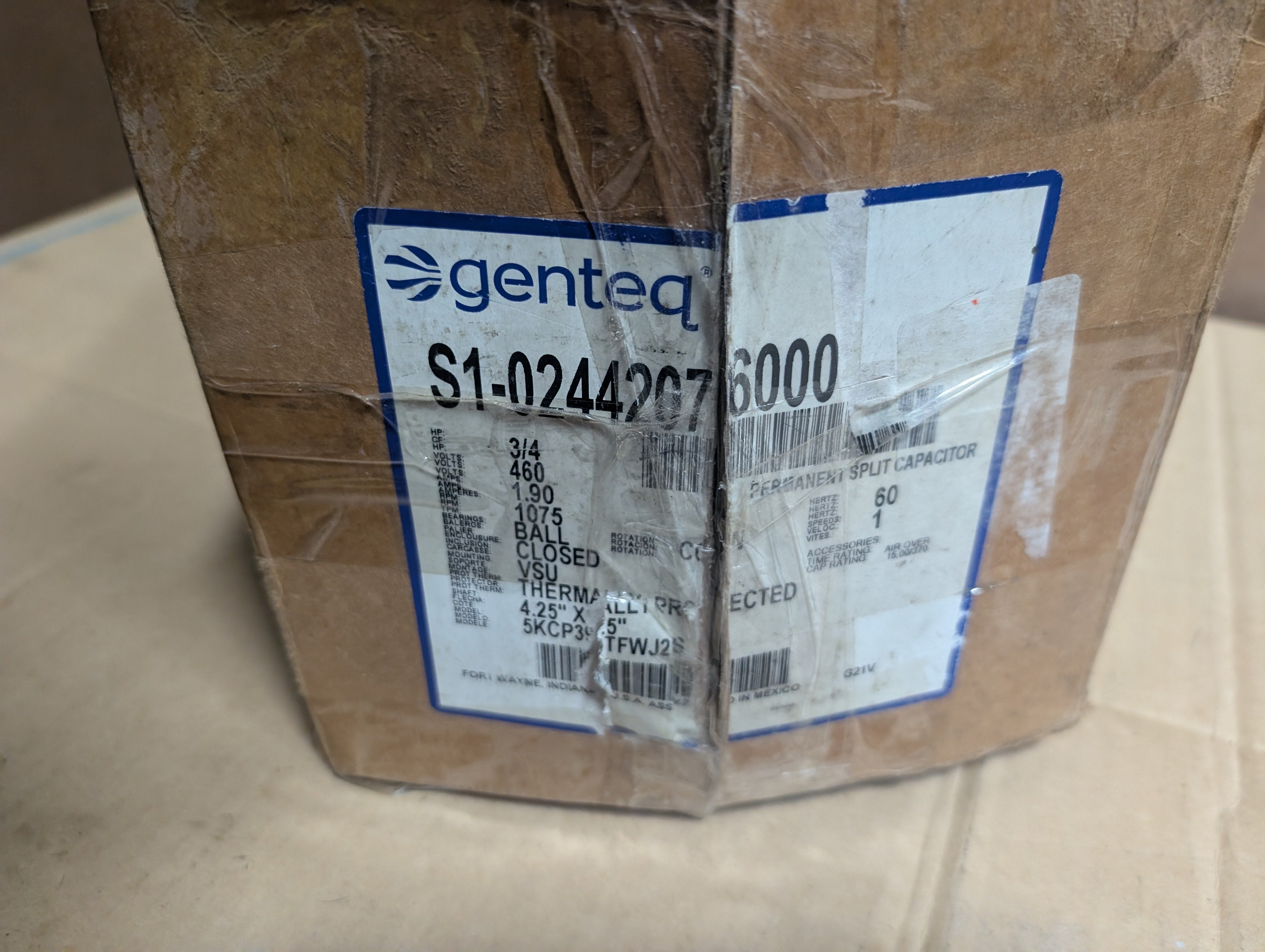 York S1-02442076000 3/4 HP 460V 1PH Condenser Motor 5KCP39TFWJ266 New