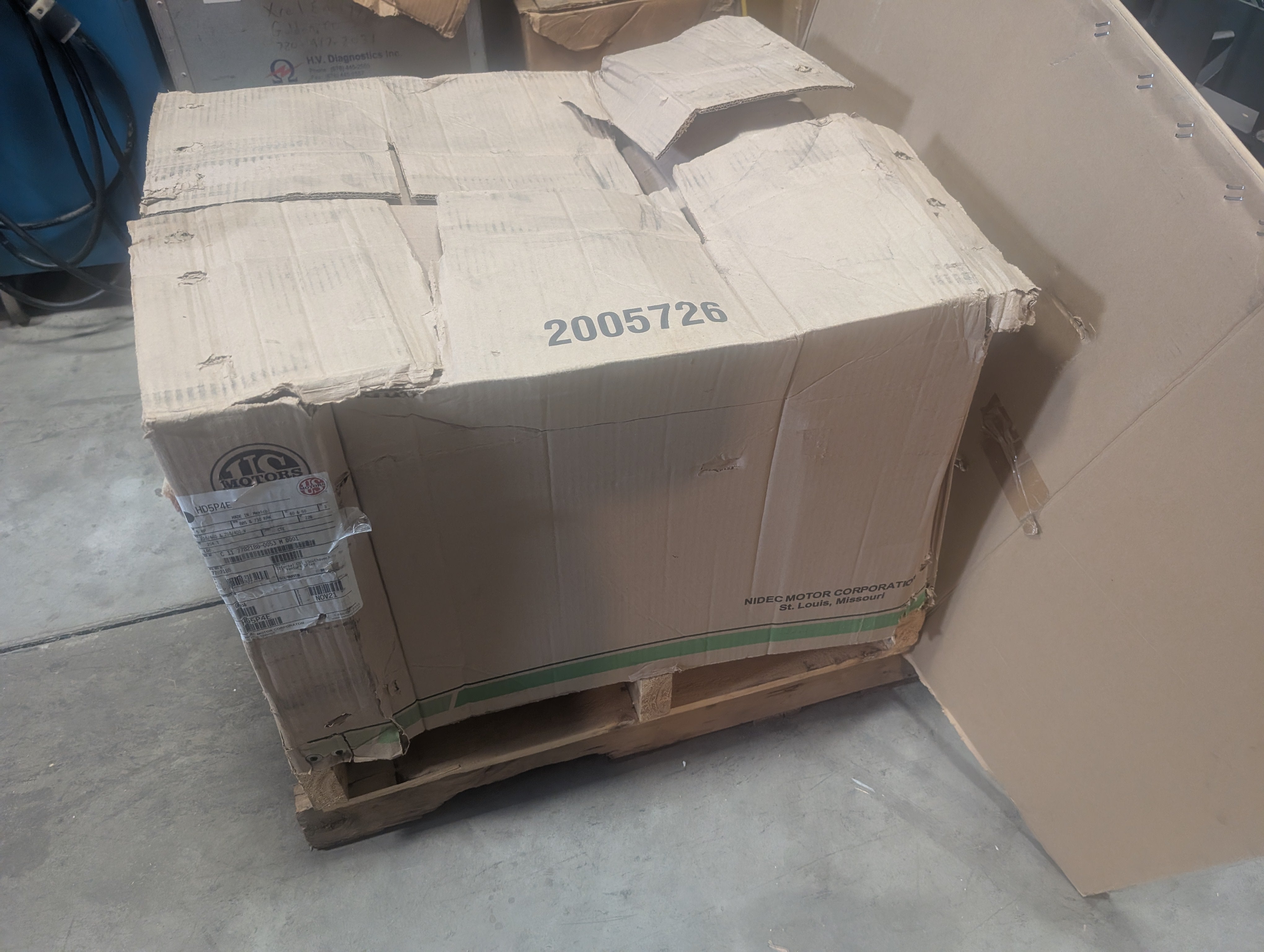 US Motors HD5P4E 5HP TEFC 885/900 RPM Frame 254T 230/460 3PH Hostile Motor New