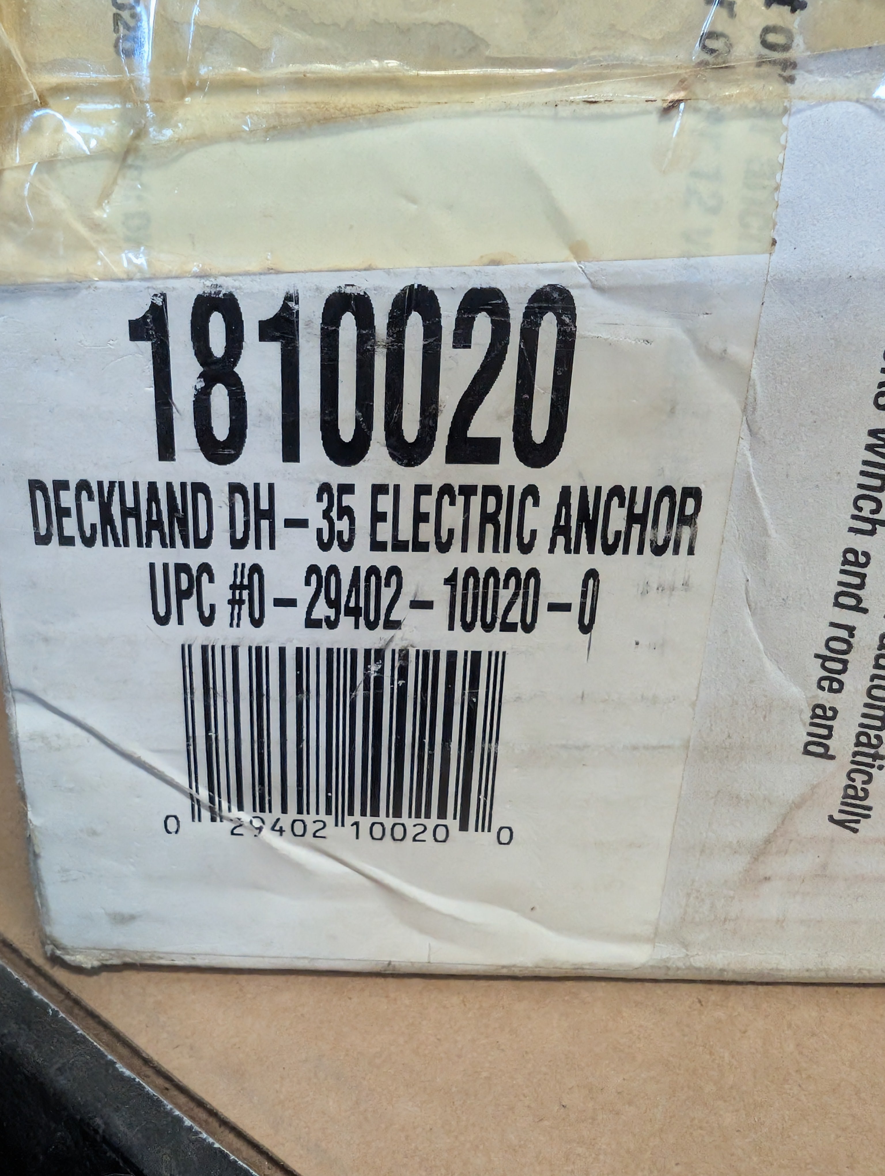 Minnkota 35lb Deckhand Electric Anchor Winch New ( Missing Anchor Davit)