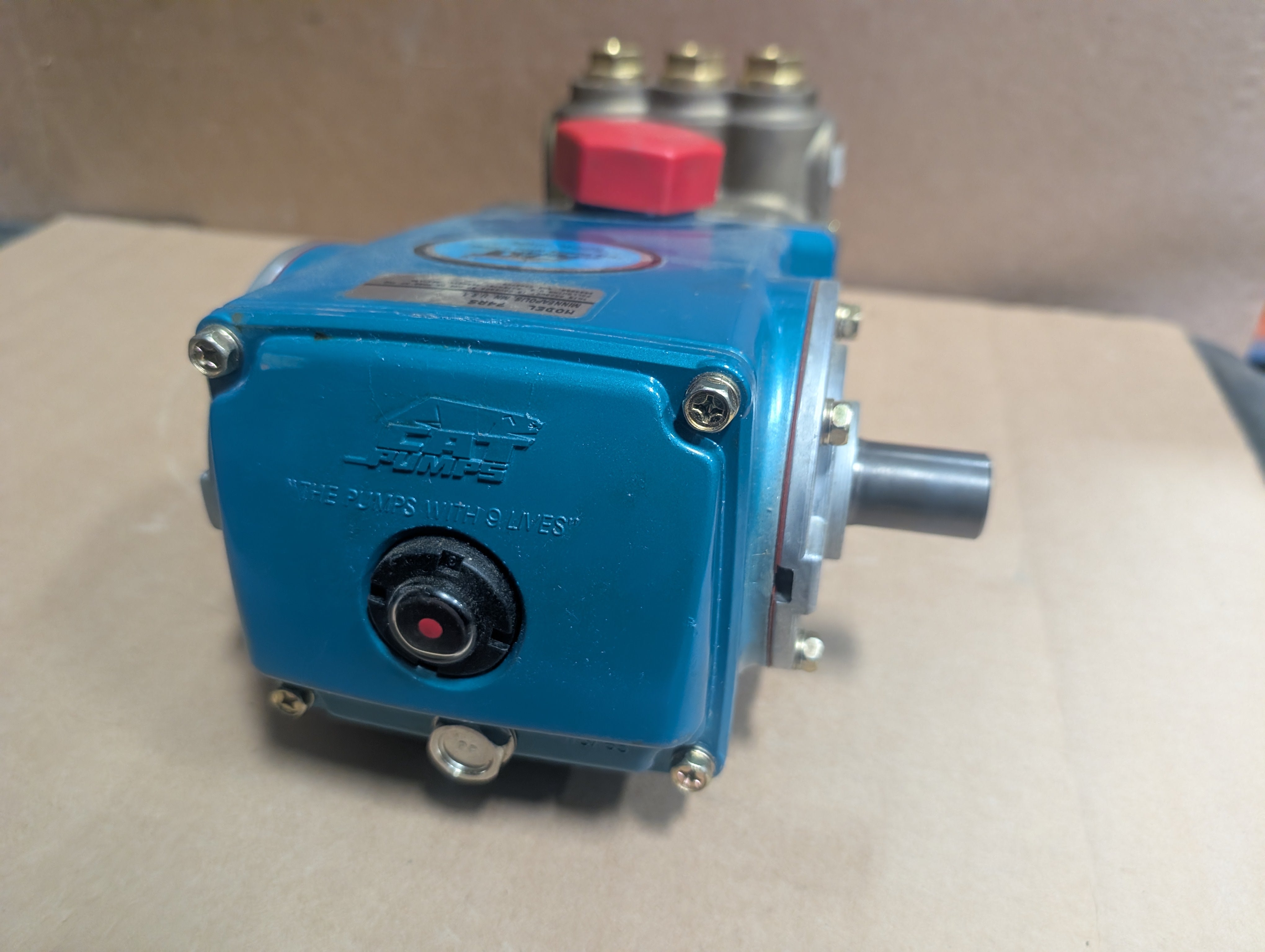 Cat Triplex 740 Series 74RS Positive Displacement Pump 2.9 GPM 5,000 psi Used