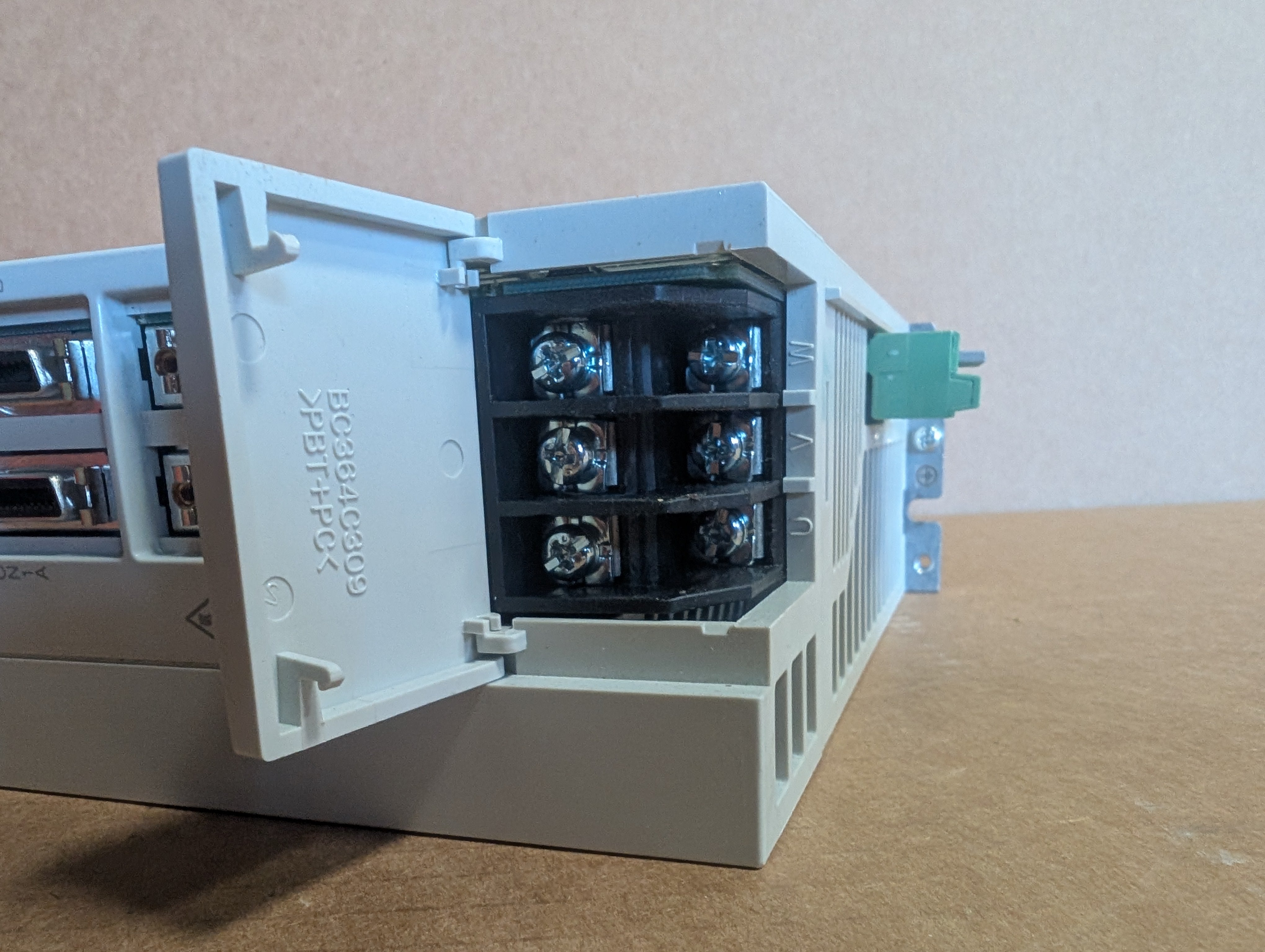 Mitsubishi MR-J2S-70B AC Servo Drive 750W Used (Plastic Cover Tabs Broken Taped On)