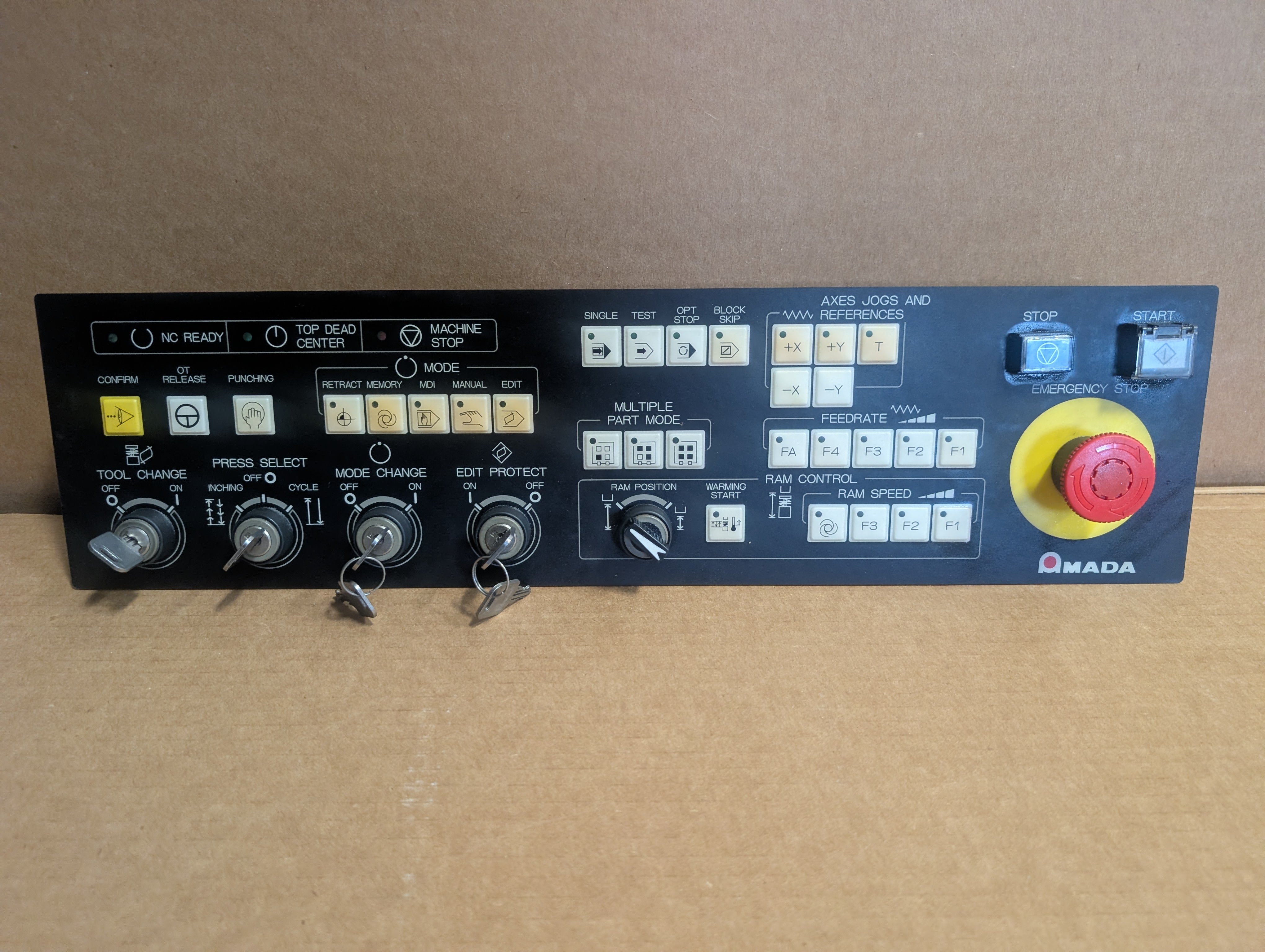AMADA Vipros 358 King II Operator Panel AB12C-0337 H06380-NCP3-000 74399112 Used