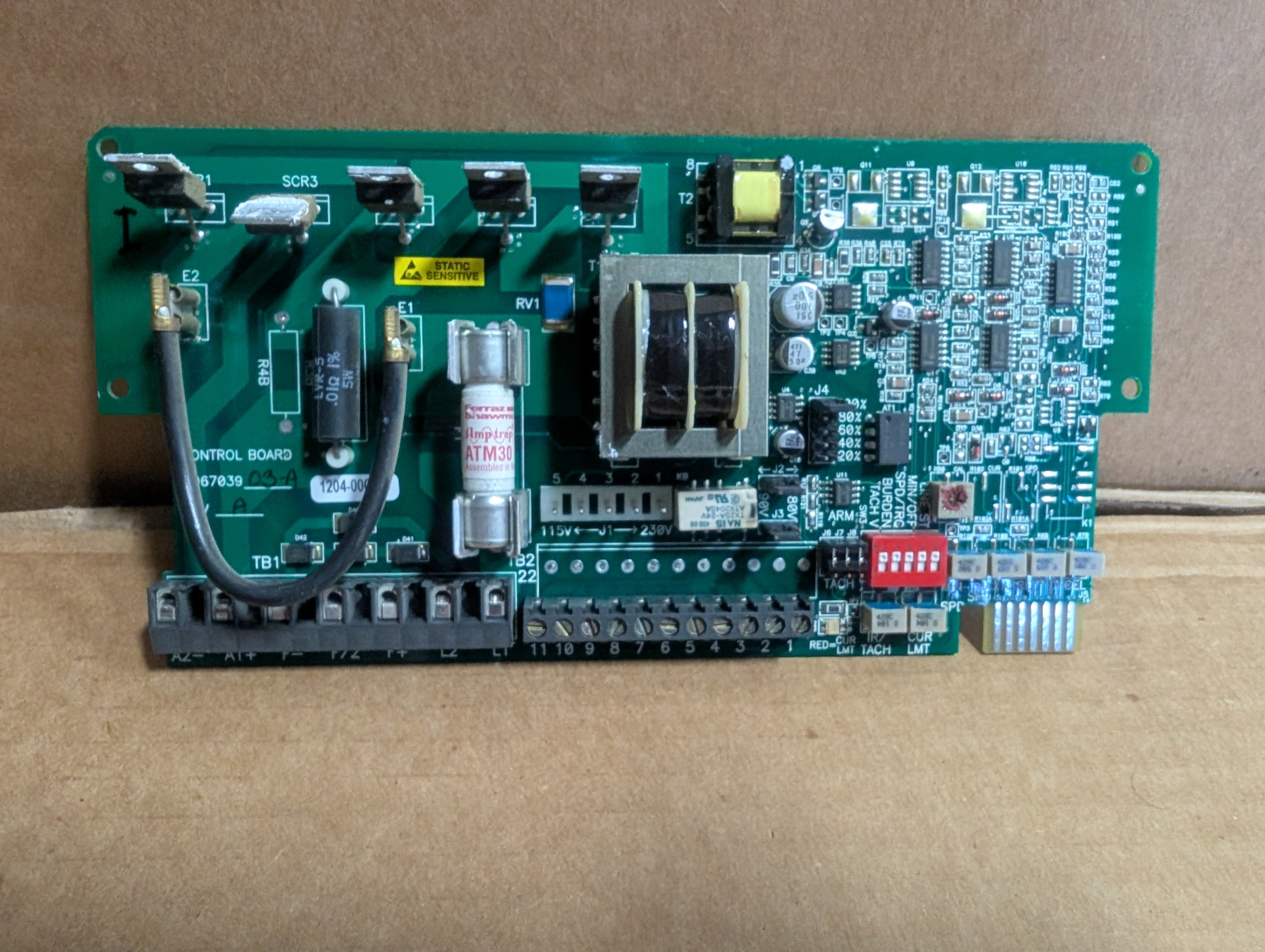 Fincor Automation 2601MKII Nidec 106113801-D 2-3 HP Reversing Board Used
