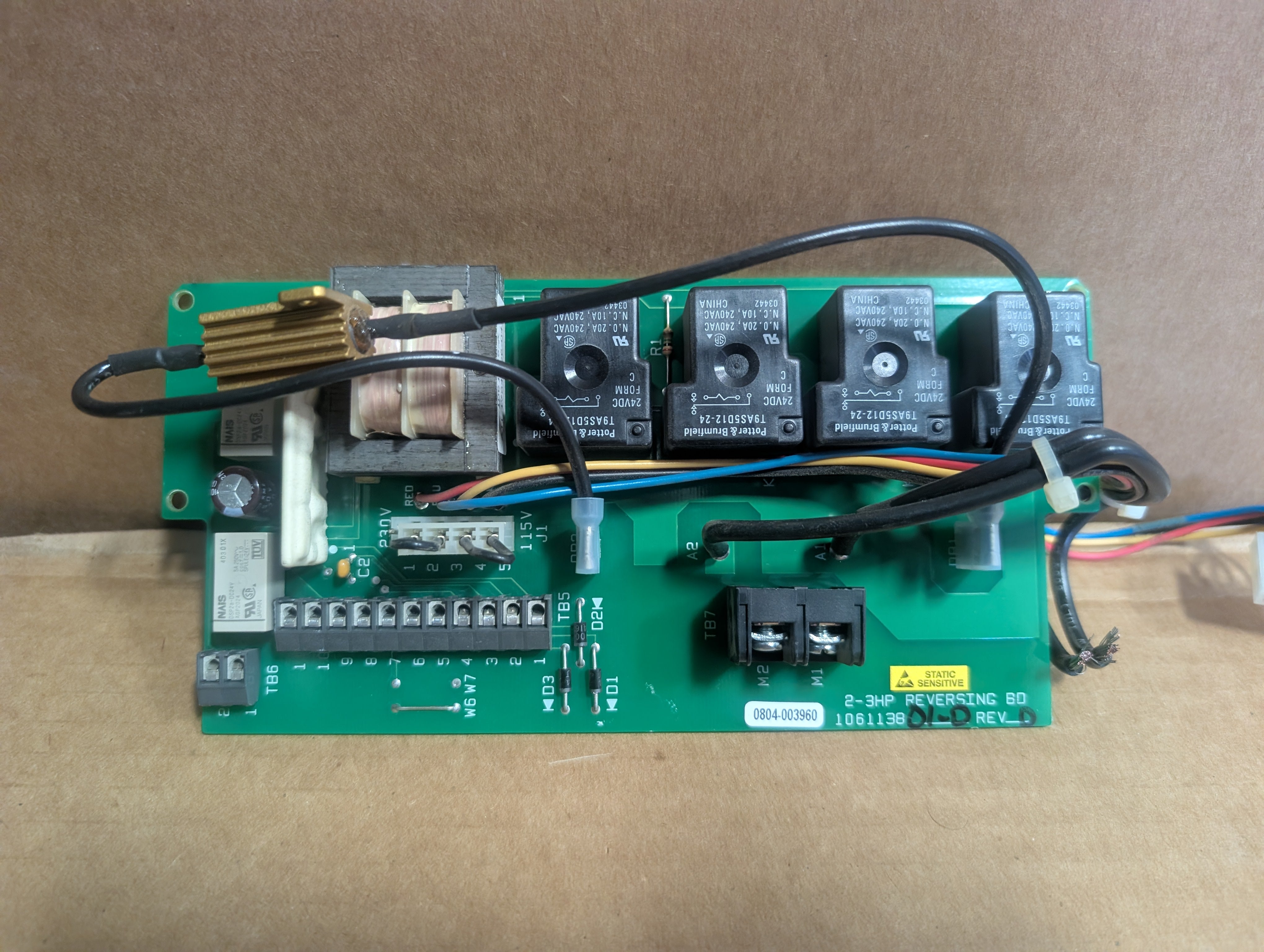 Fincor Automation 2601MKII Nidec 106113801-D 2-3 HP Reversing Board Used