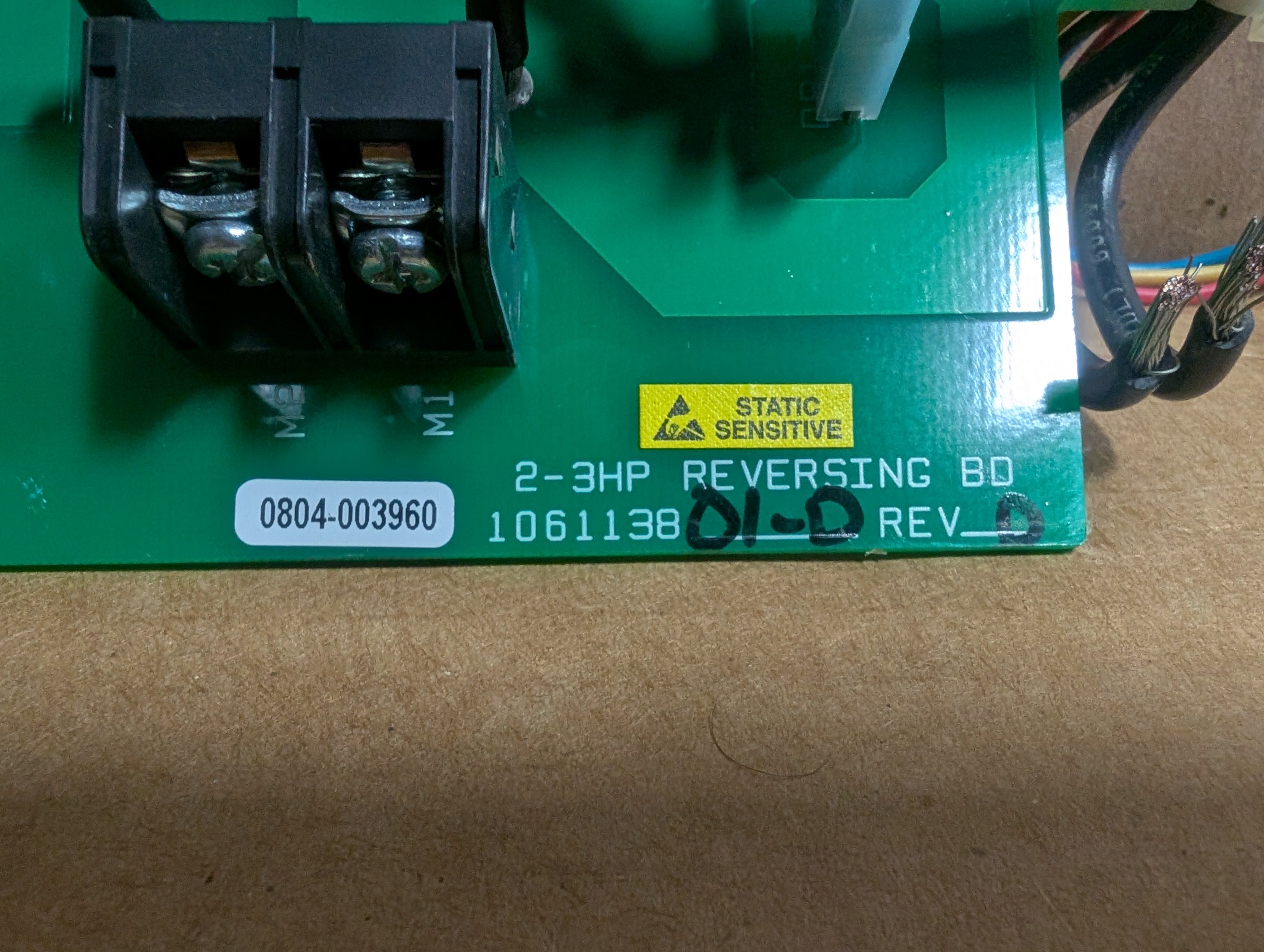 Fincor Automation 2601MKII Nidec 106113801-D 2-3 HP Reversing Board Used
