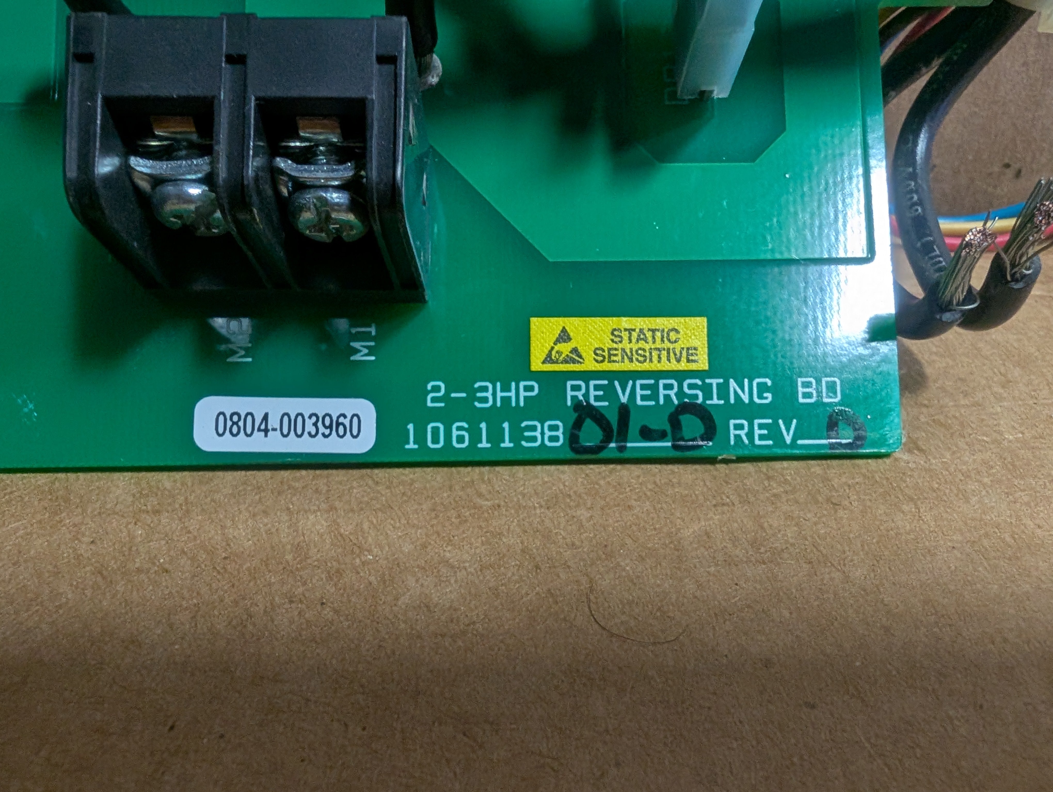 Fincor Automation 2601MKII Nidec 106113801-D 2-3 HP Reversing Board Used
