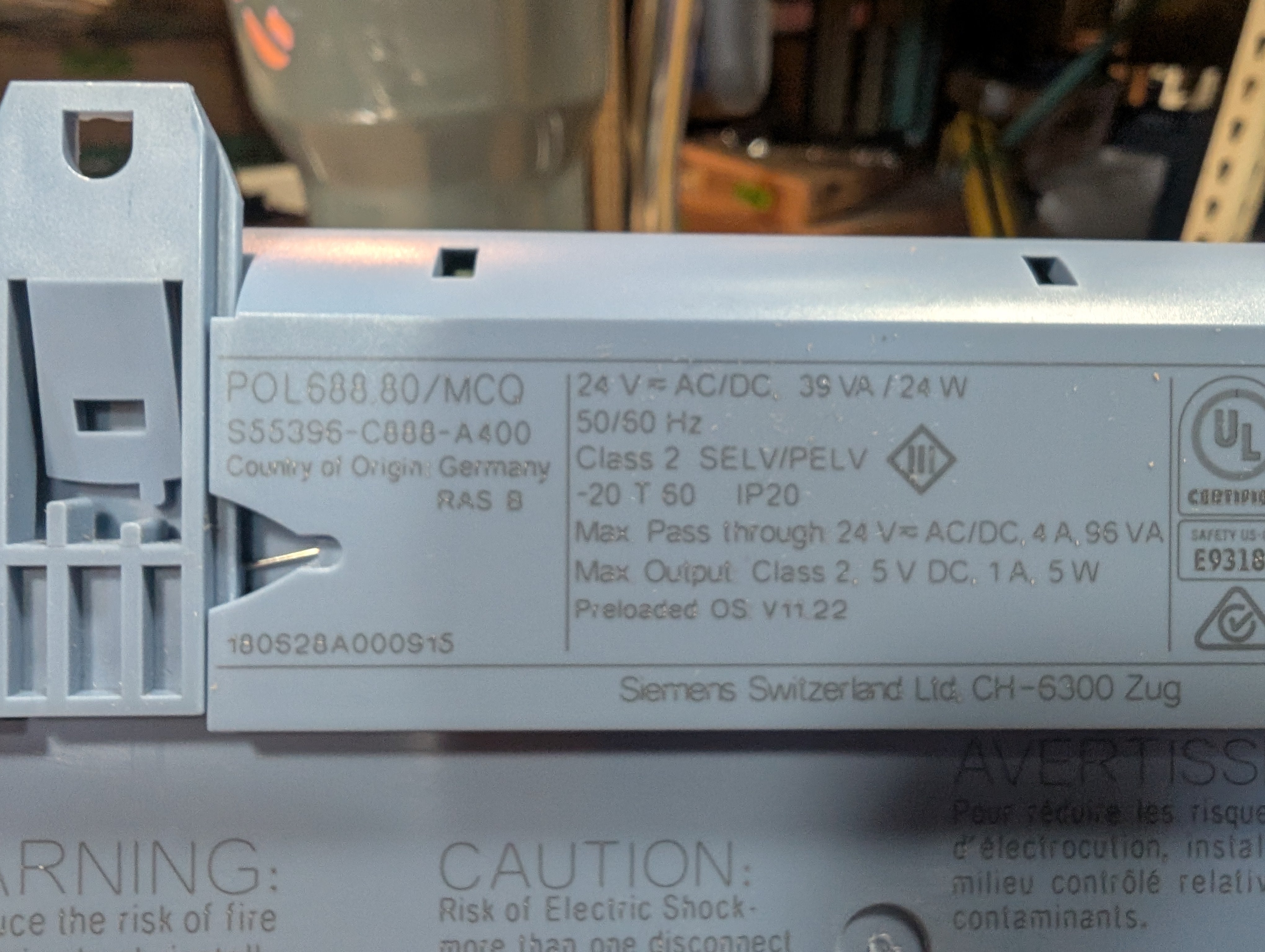Siemens MicroTech III MT3106 POL688.80/MCQ, S55396-C888-A400 Controller Used