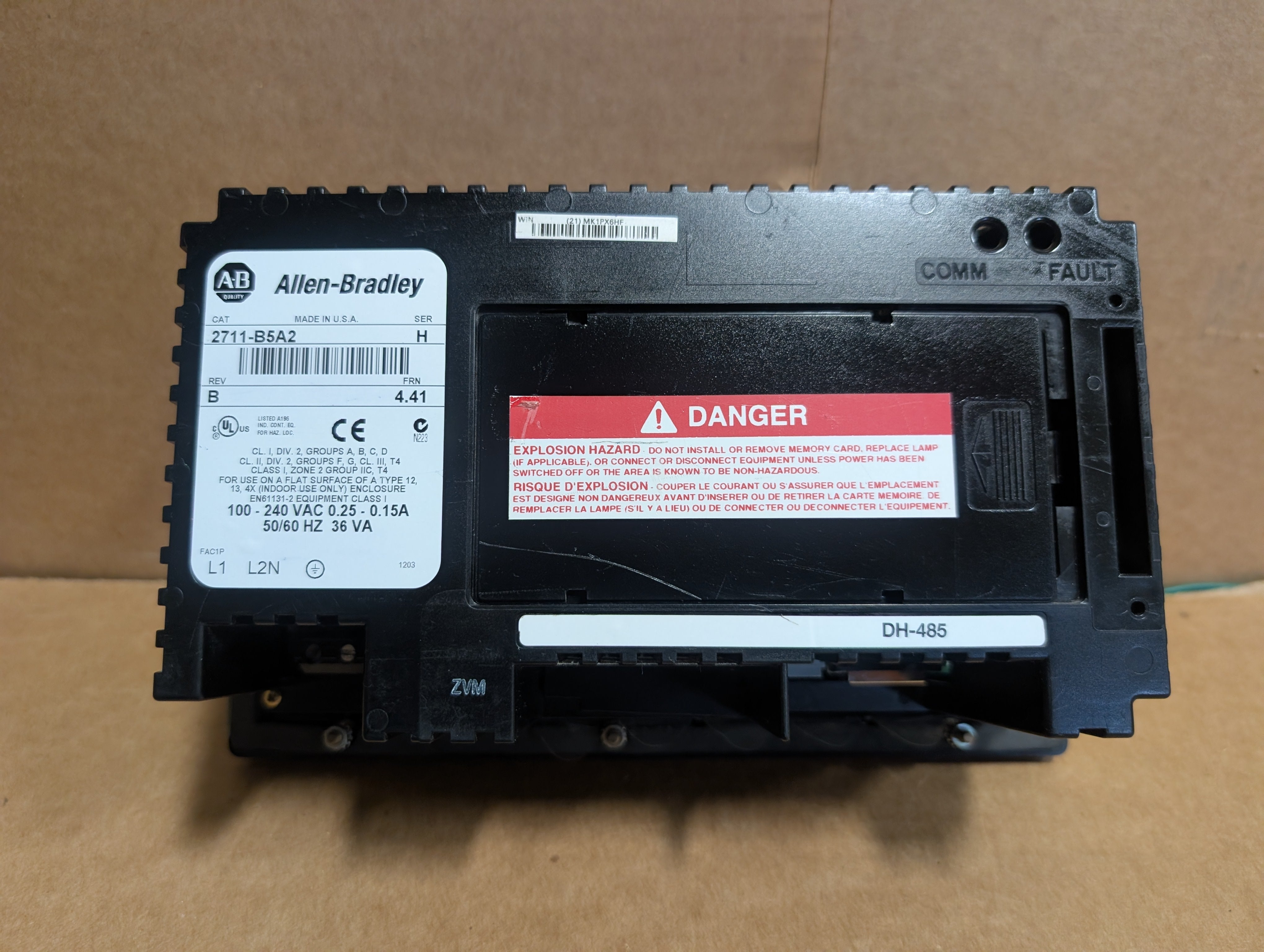 Allen Bradley PanelView 550 2711-B5A2 Ser H, Rev B, FRN 4.41 Super Clean Used