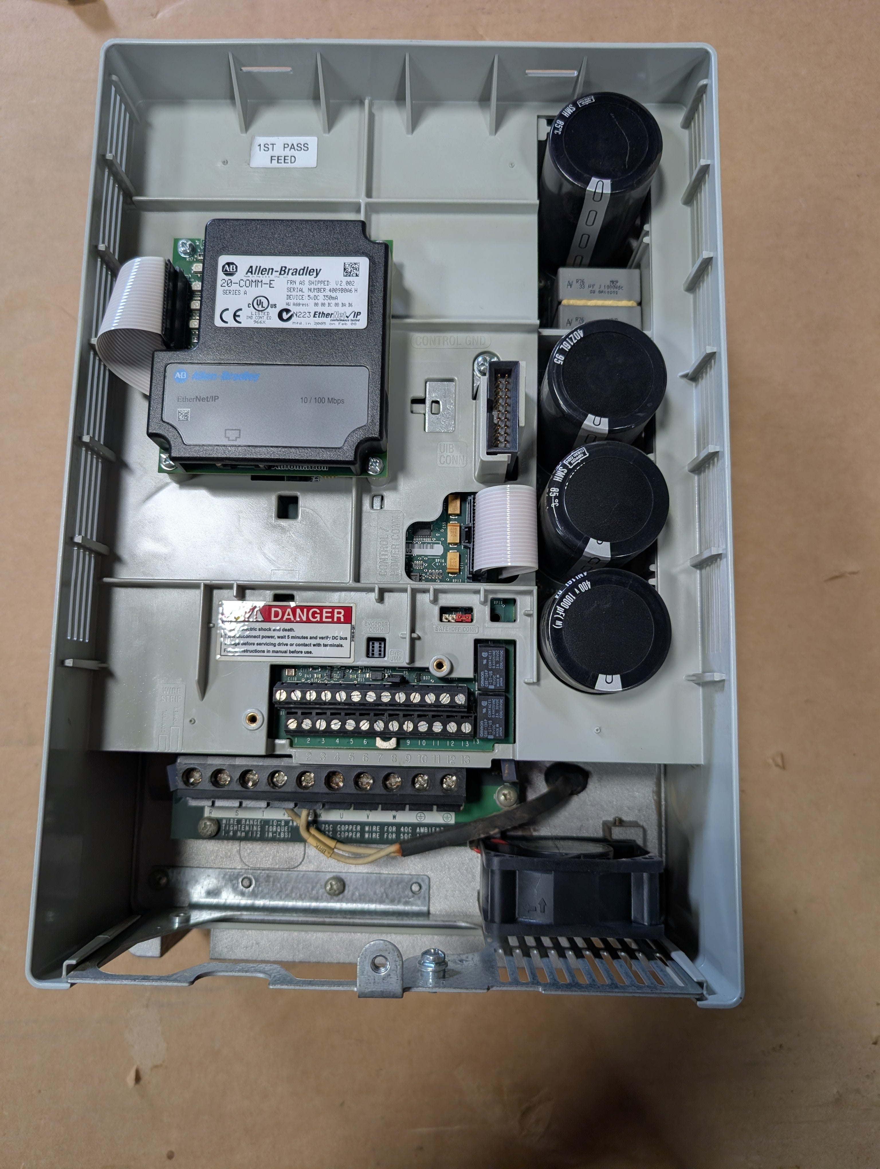 Allen Bradley 20AD022A0AYNANC0 PowerFlex 70 Ser A 15HP/10HP 480V 2.001 Used