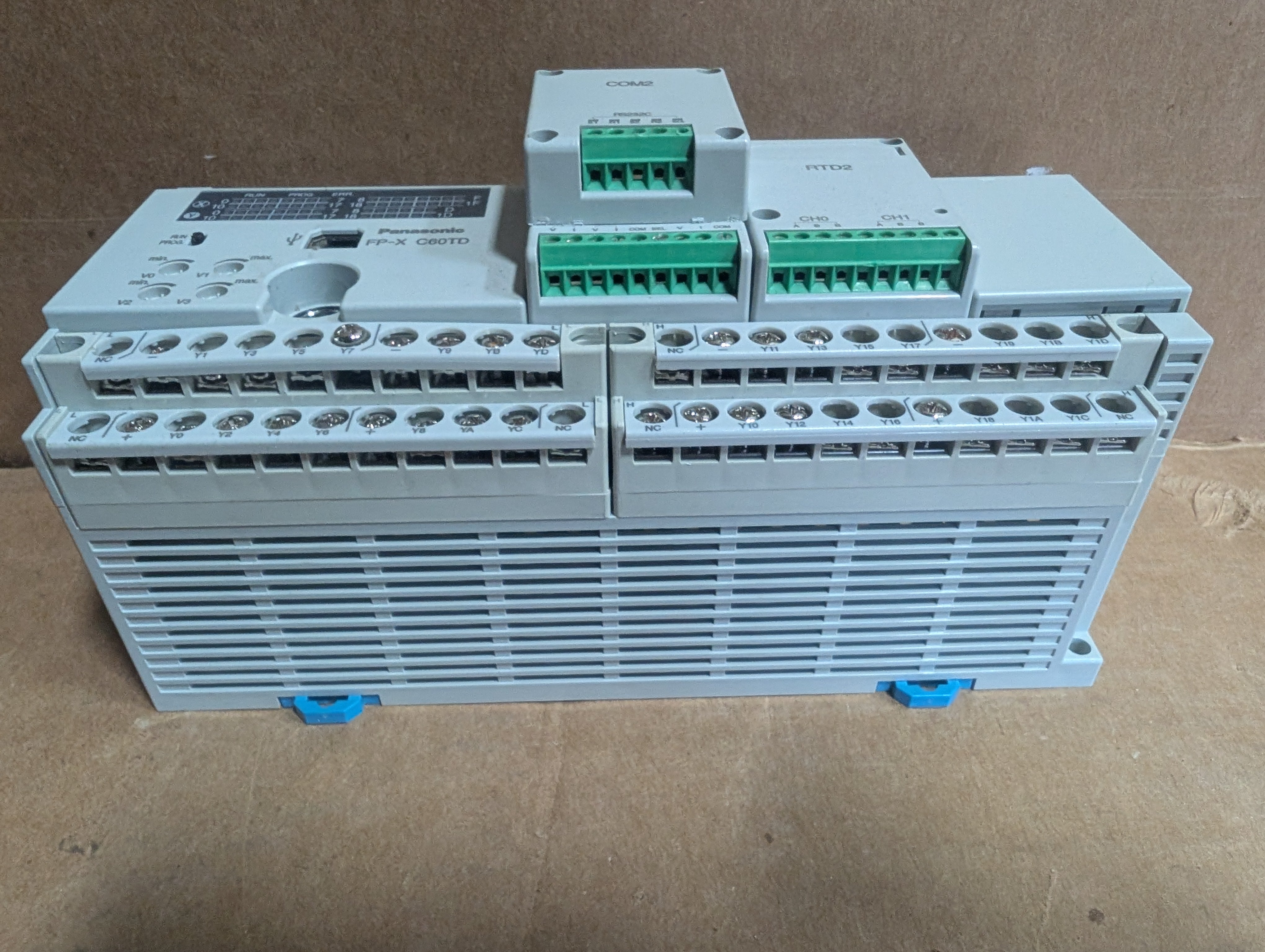 Panasonic AFPX-C60TD, RTD2, COM2 Control & Modules Used