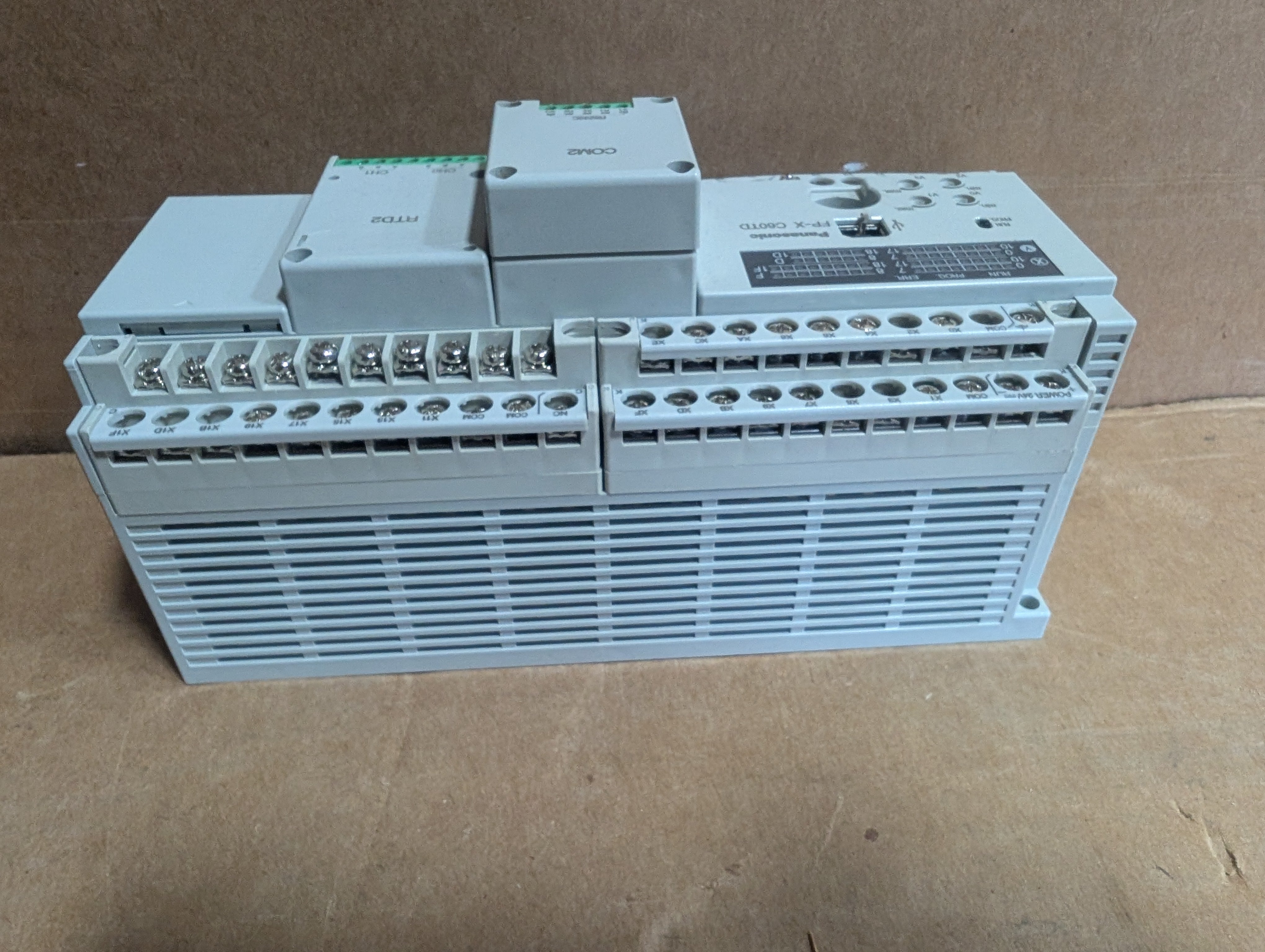 Panasonic AFPX-C60TD, RTD2, COM2 Control & Modules Used