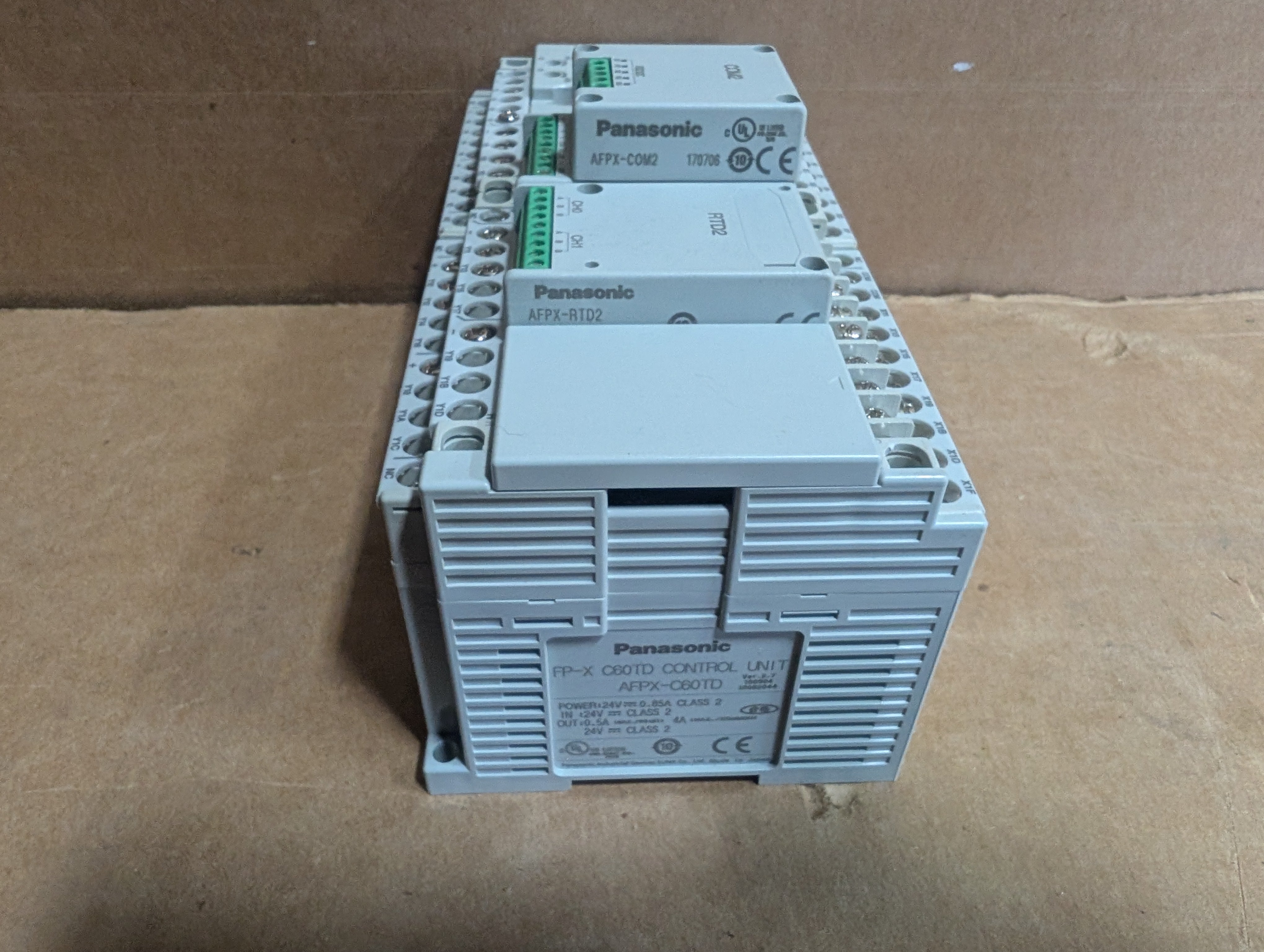 Panasonic AFPX-C60TD, RTD2, COM2 Control & Modules Used