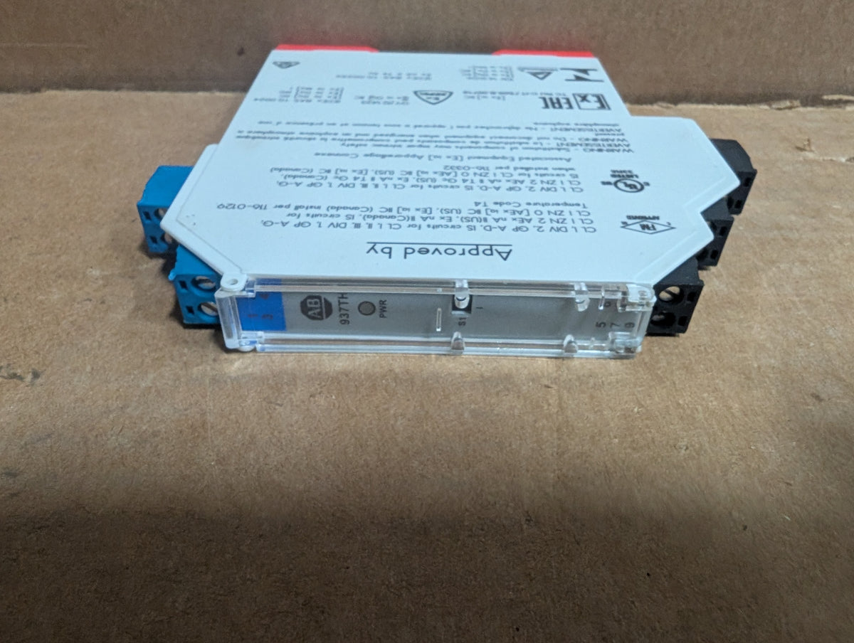 Allen Bradley 937TH-AIRRP-DC1 Intrinsic Safety Isolator Temp Repeater 24VDC Used