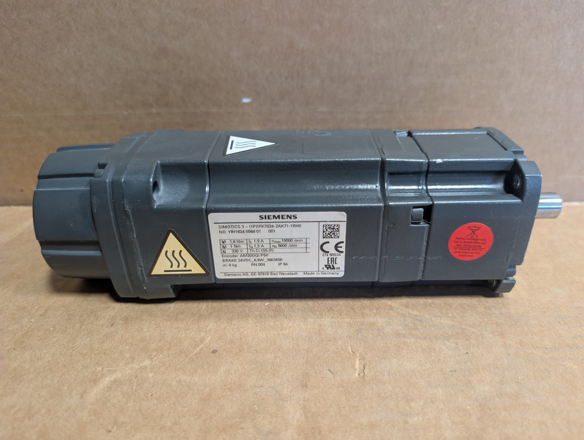 Siemens Simotics 1FK7034-2AK71-1RH0 Servo Motor Used