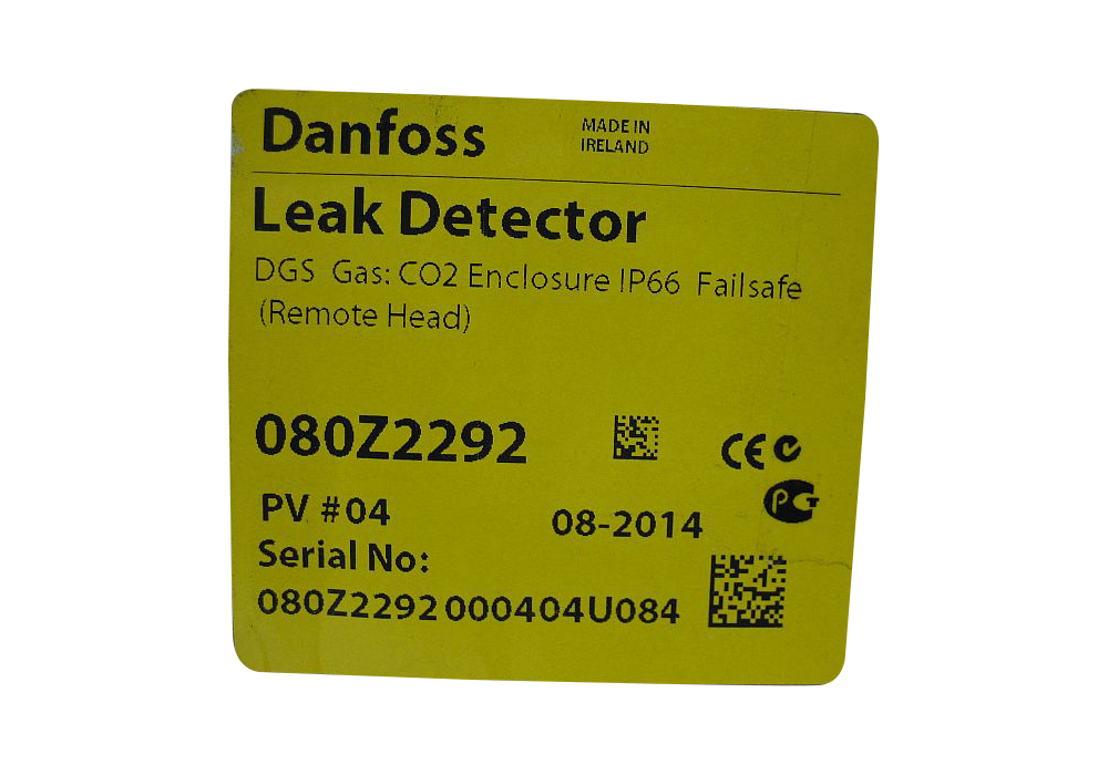 Danfoss CO2 Refrigerant Remote Detector IP66 Failsafe 080Z2292 DGS-IR-CO2-FS New