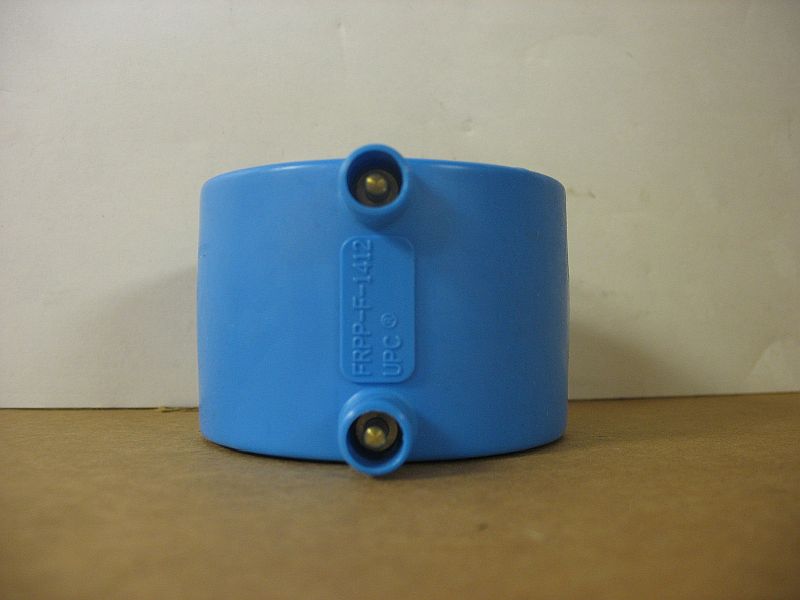 Lot of 1 Rionfuse 2" CF PP Blueline Acid Waste Carrier Couplings New