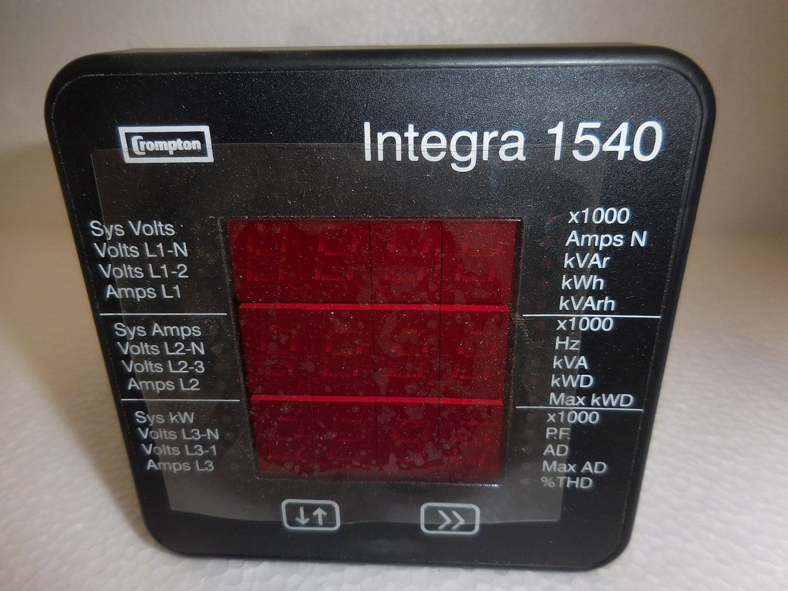 Tyco Crompton Integra 1540 Digital Power Quality Monitor, 480V, 4-Wire RS485 New