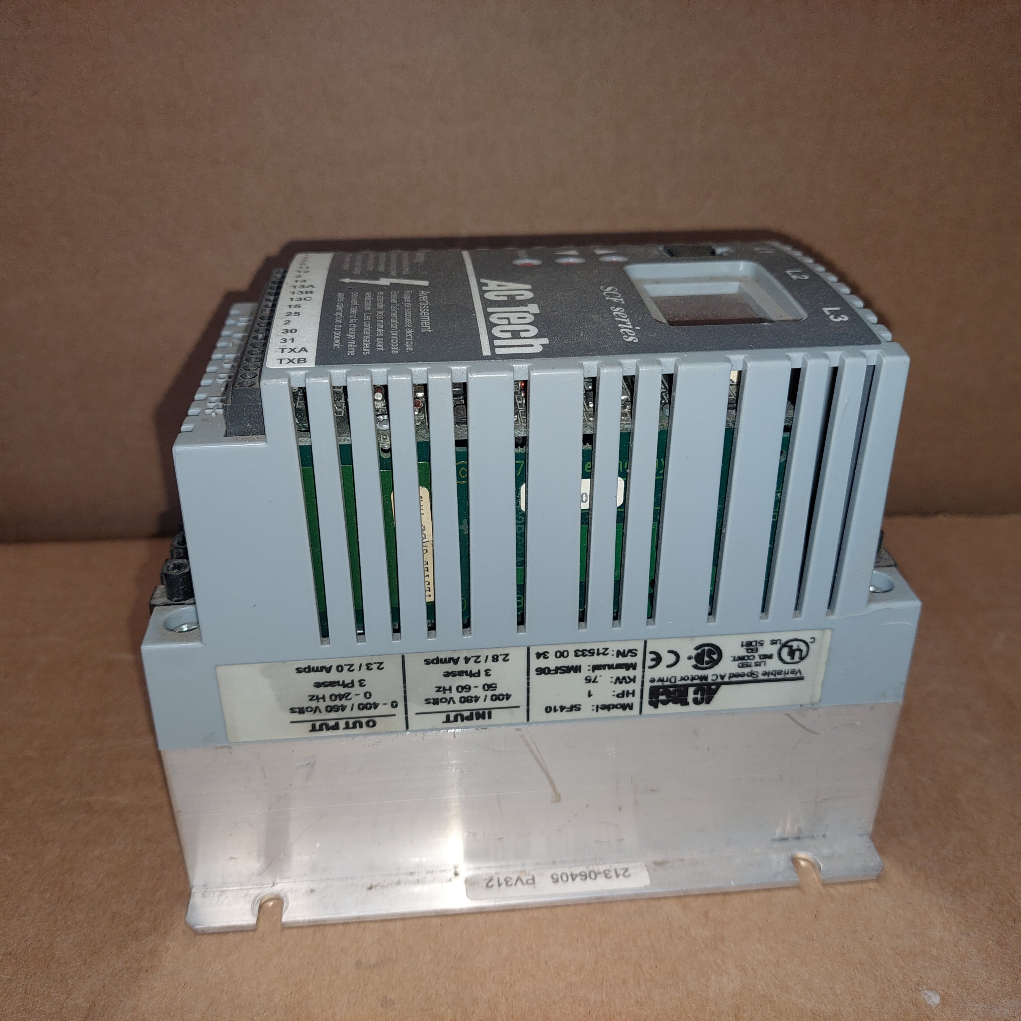 AC Tech SF410 1HP VFD Drive 480V 3 PH Used