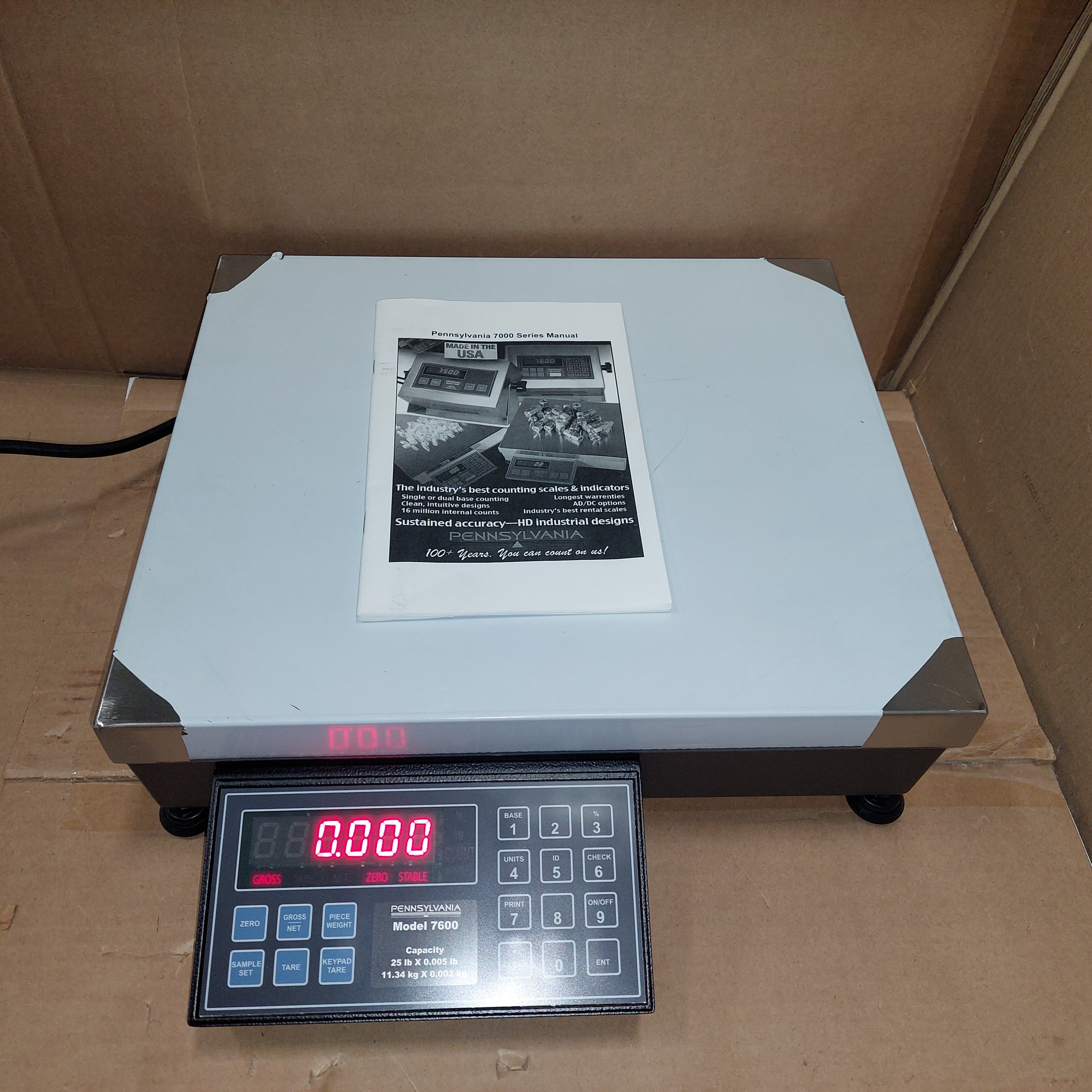 Pennsylvania 7600S Counting & Bench Scale 25lb New