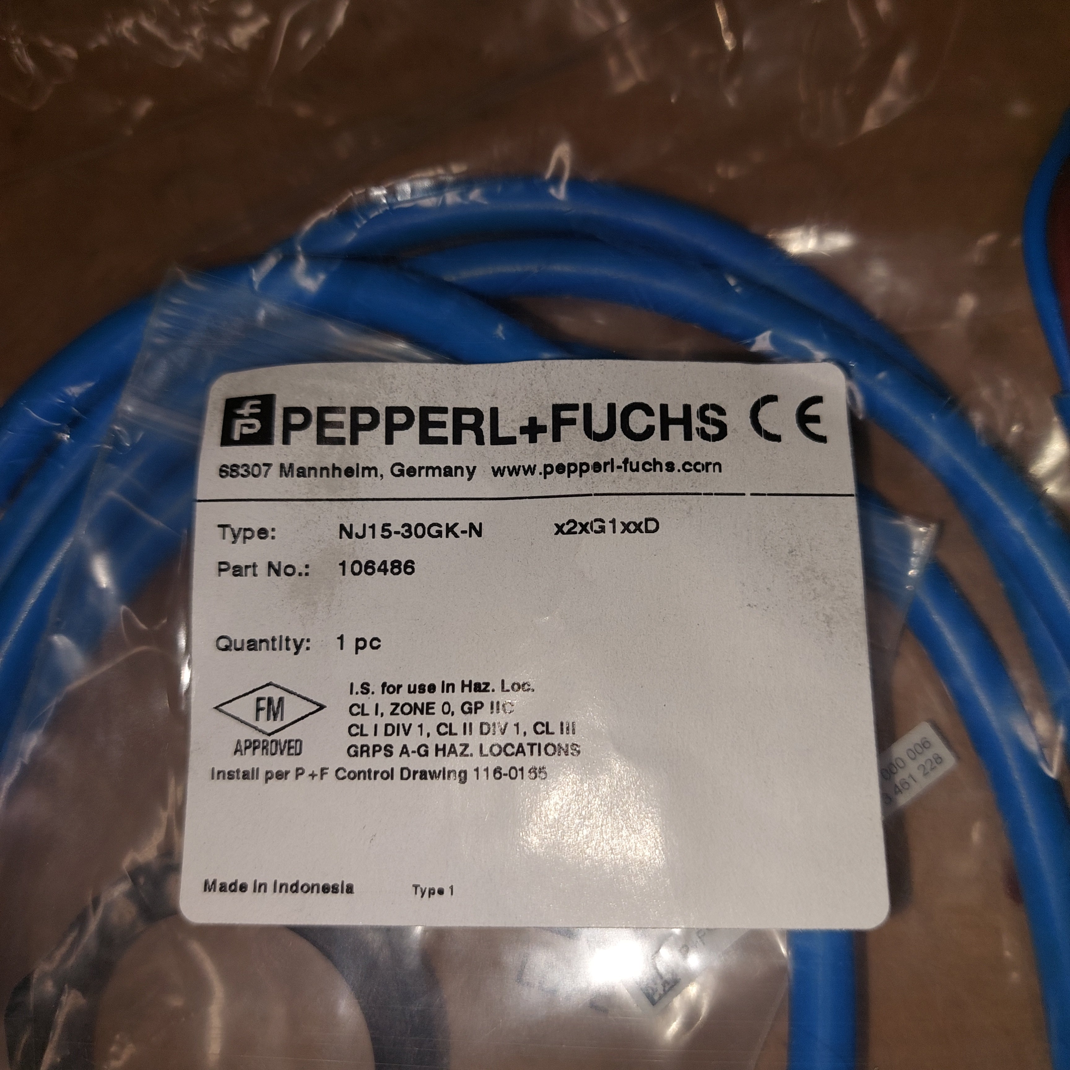 Pepperl+Fuch NJ15-30GK-N Inductive Sensor New