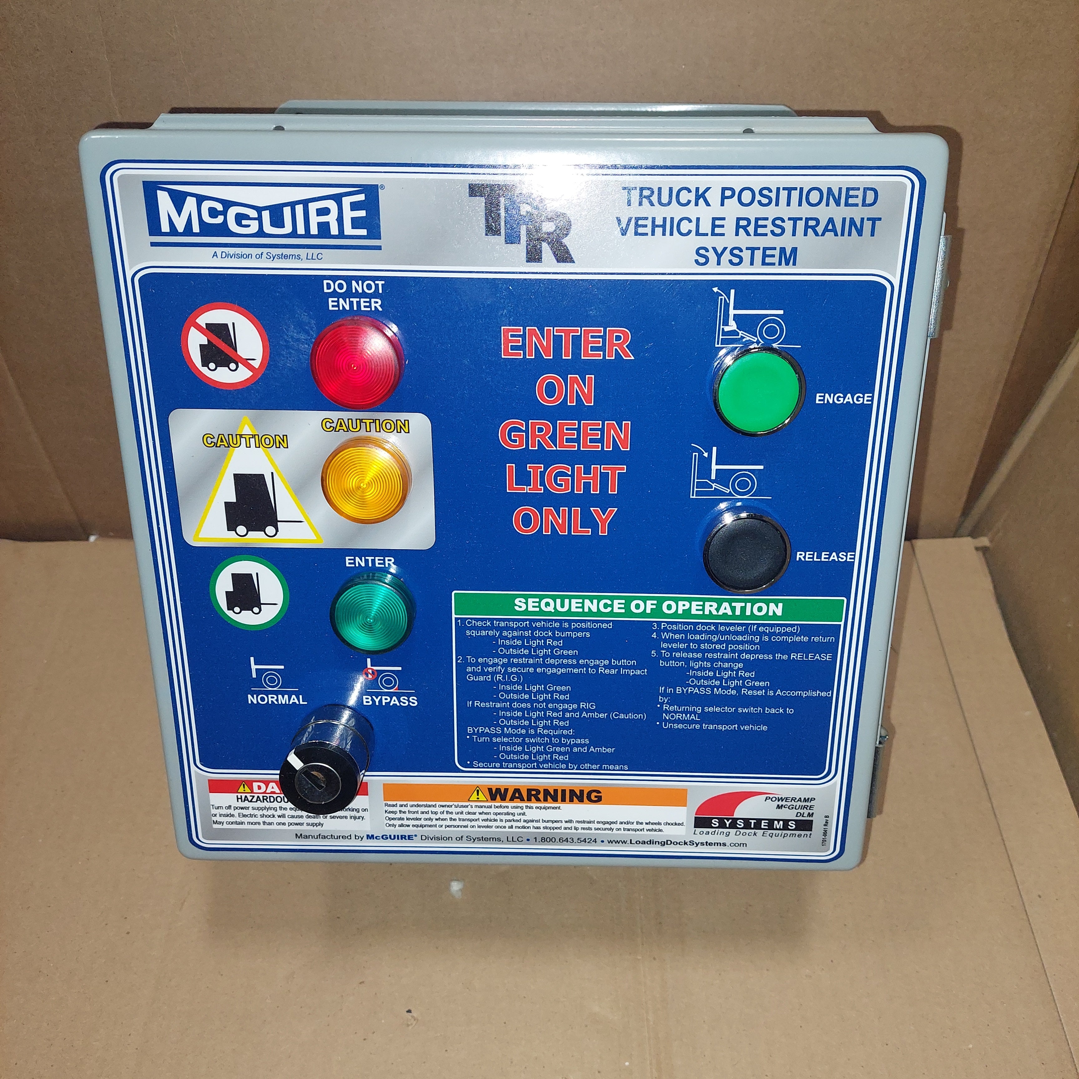 McGuire TPR Truck Positioned Vehicle Restraint System Controller New