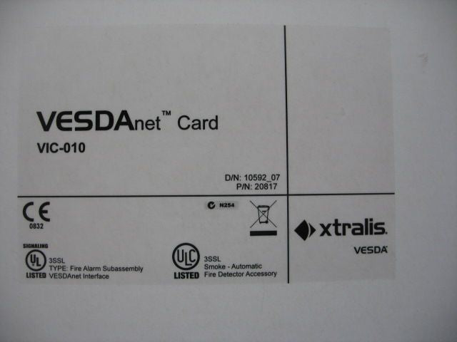 Vesda Xtralis VIC-010 VESDAnet Interface Card 20817 New