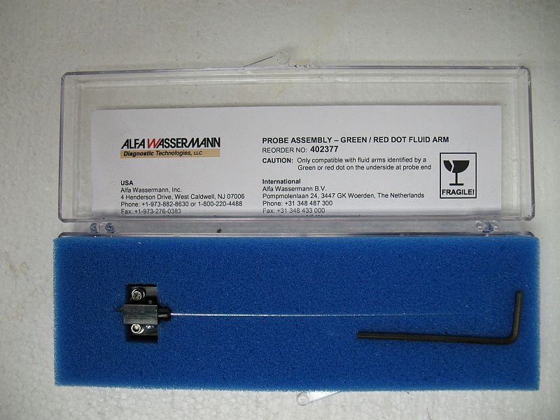 Alfa Wassermann Probe Assembly Red Dot Fluid Arm 402377 for ACE Alera New
