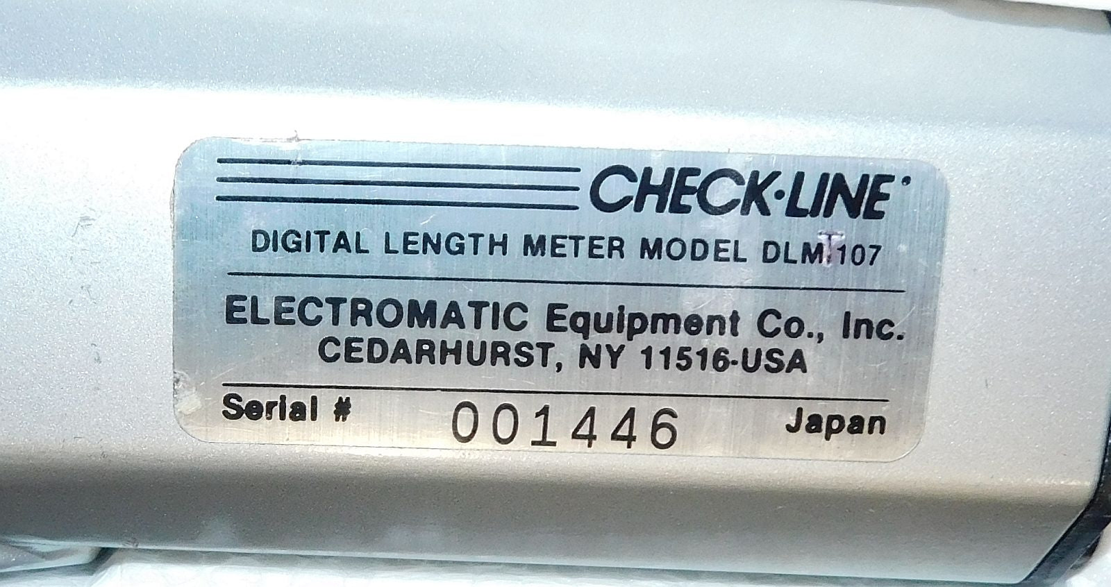Shimpo Electromatic Check-Line Digital Length Meter DLM-107 Used