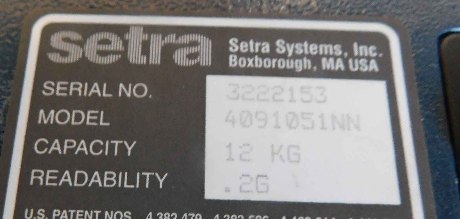 Setra Super II 409253, 4091351NN, 12kg Capacity 0.2g Readability #1639 Used