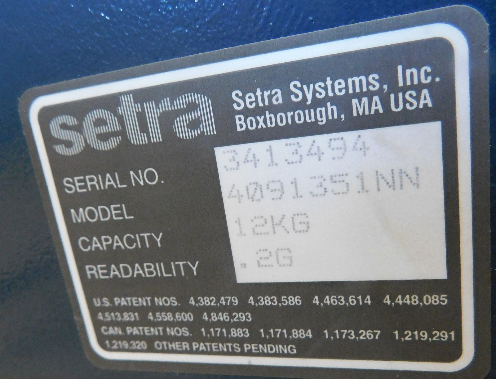 Setra Super II 409253, 4091351NN, 12kg Capacity 0.2g Readability #3494 Used